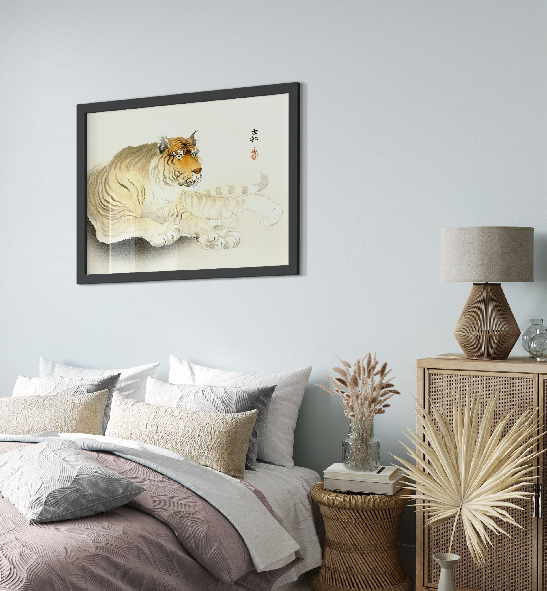 Tiger Framed Print, Ohara Koson, Japanese Tiger Art - Vintage Tiger Framed Print Framed - WallArtPrints4U