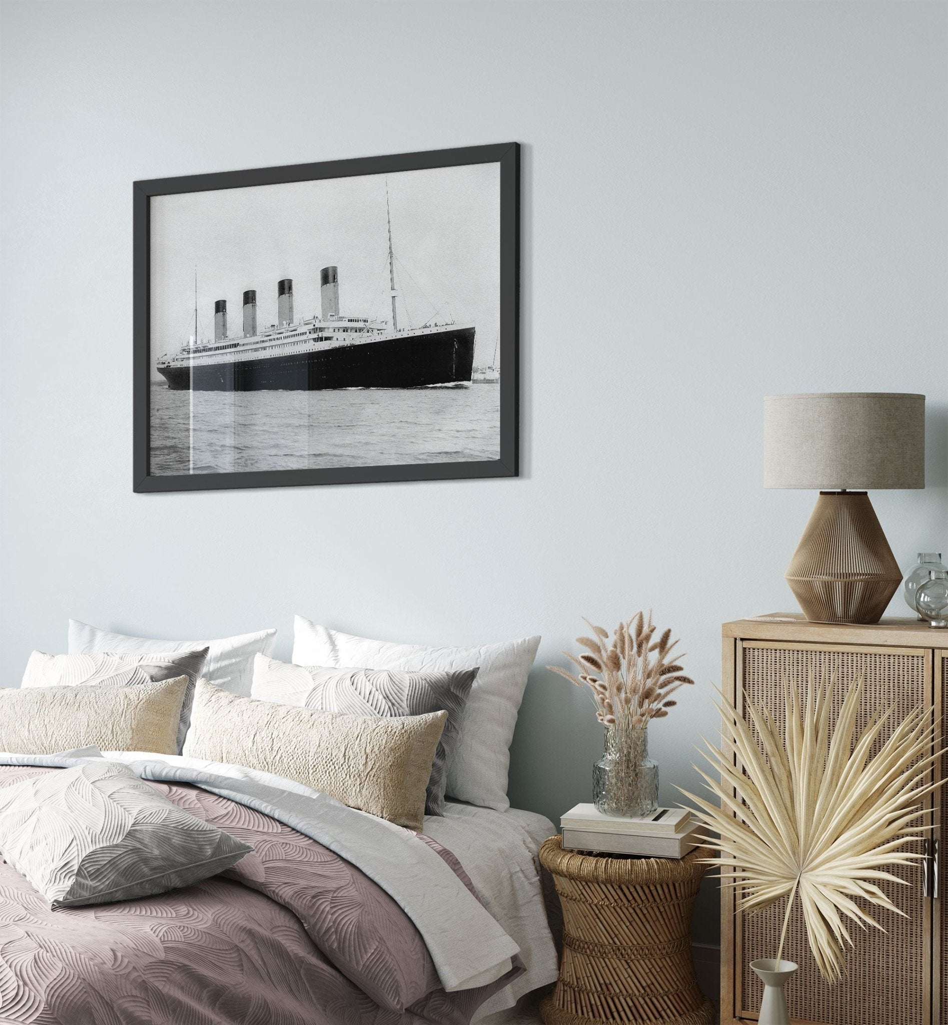 Titanic Framed, Titanic Photo Framed Print From 1912, Leaving Southampton For New York - WallArtPrints4U