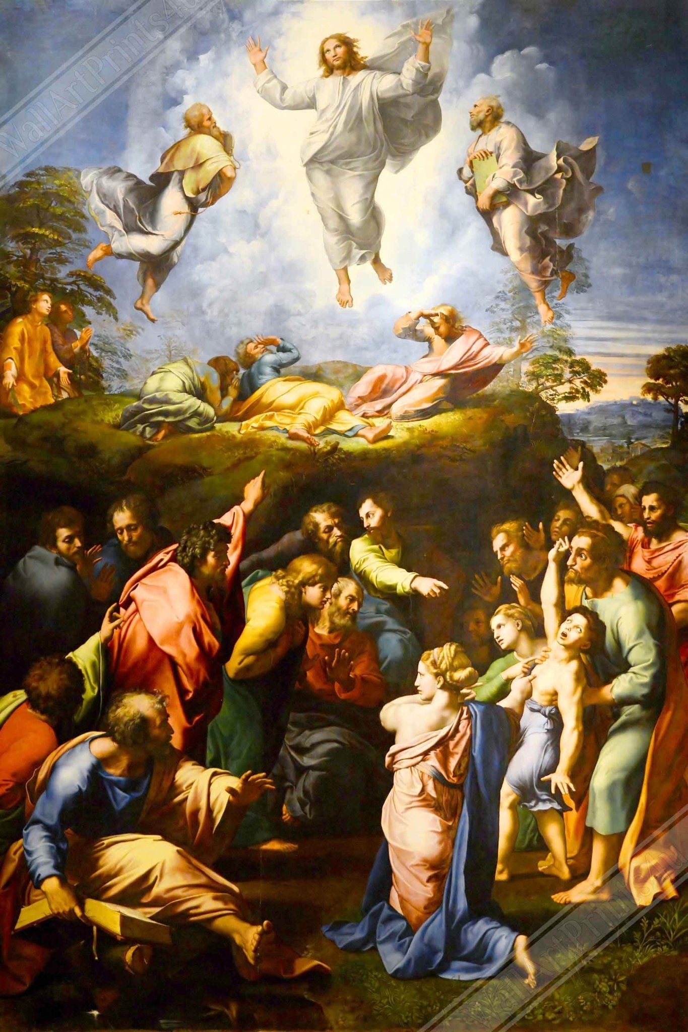 Transfiguration Canvas, By Raphael Around 1520 - Transfiguration Canvas Print Renaissance Raphael - WallArtPrints4U