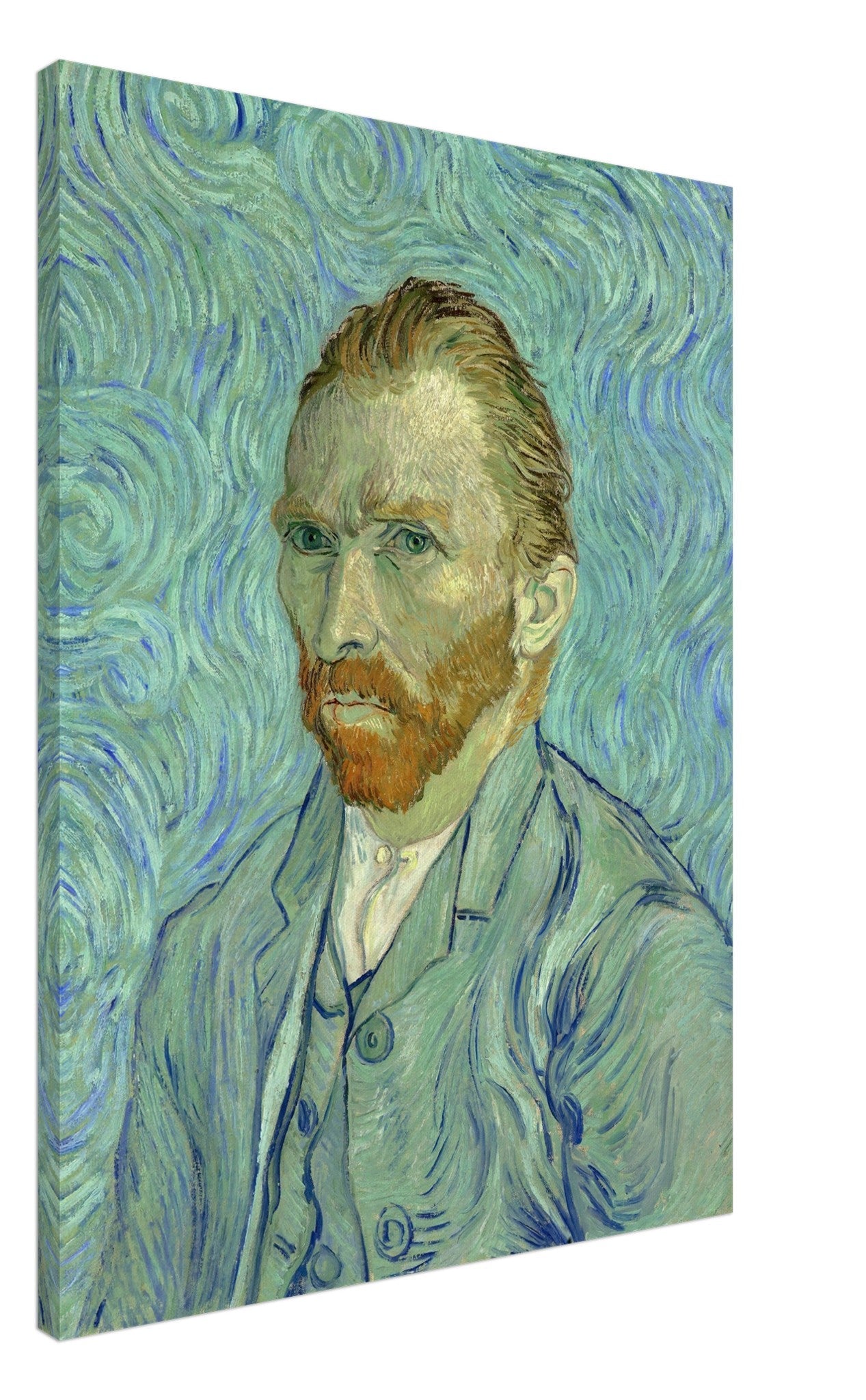 Van Gogh Self Portrait Canvas Print - Van Gogh Grey Felt Hat Vincent Van Gogh Last Self Portrait Canvas - WallArtPrints4U