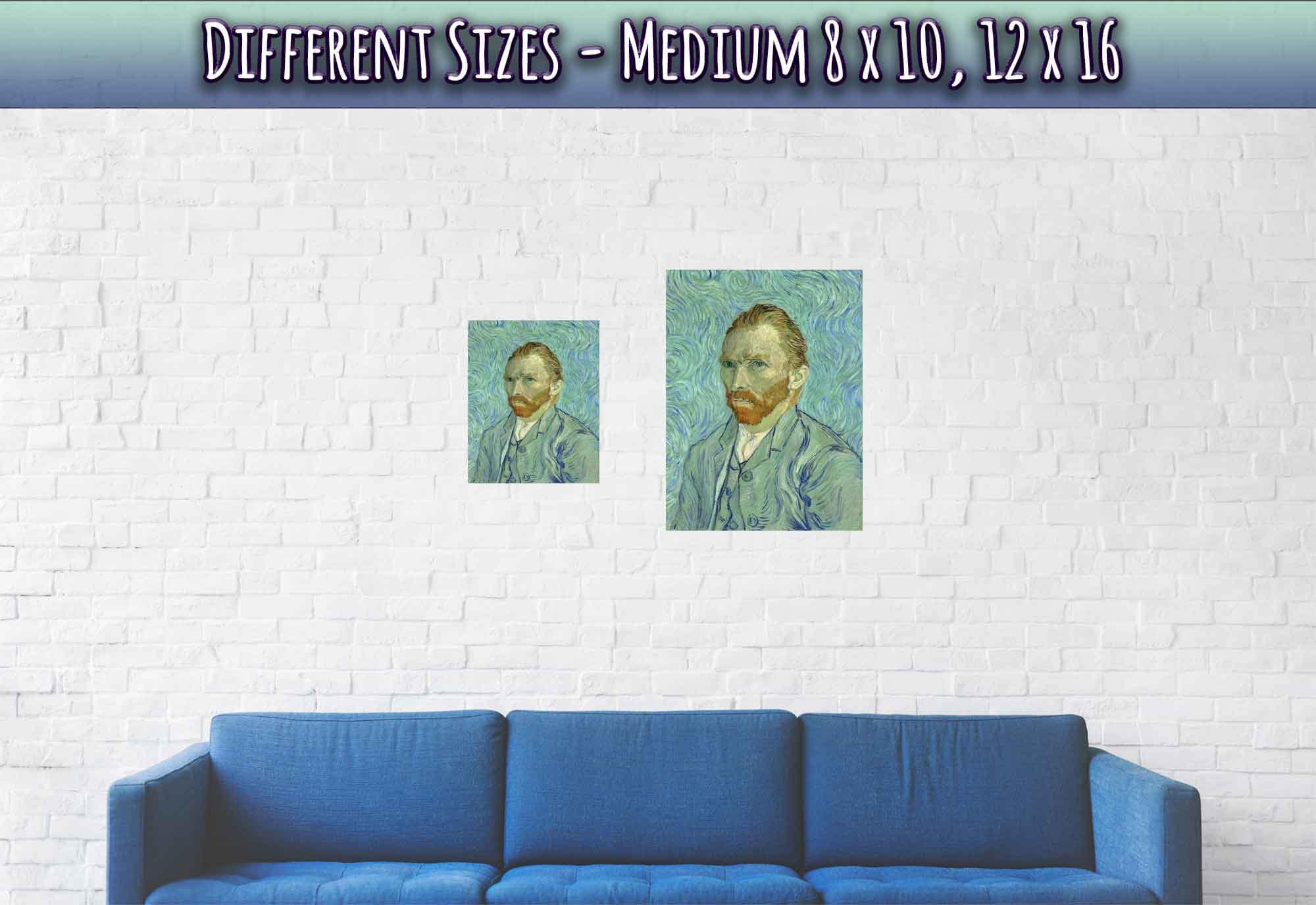 Van Gogh Self Portrait Print - Van Gogh Prints - Vincent Van Gogh Last Self Portrait Poster Print - WallArtPrints4U