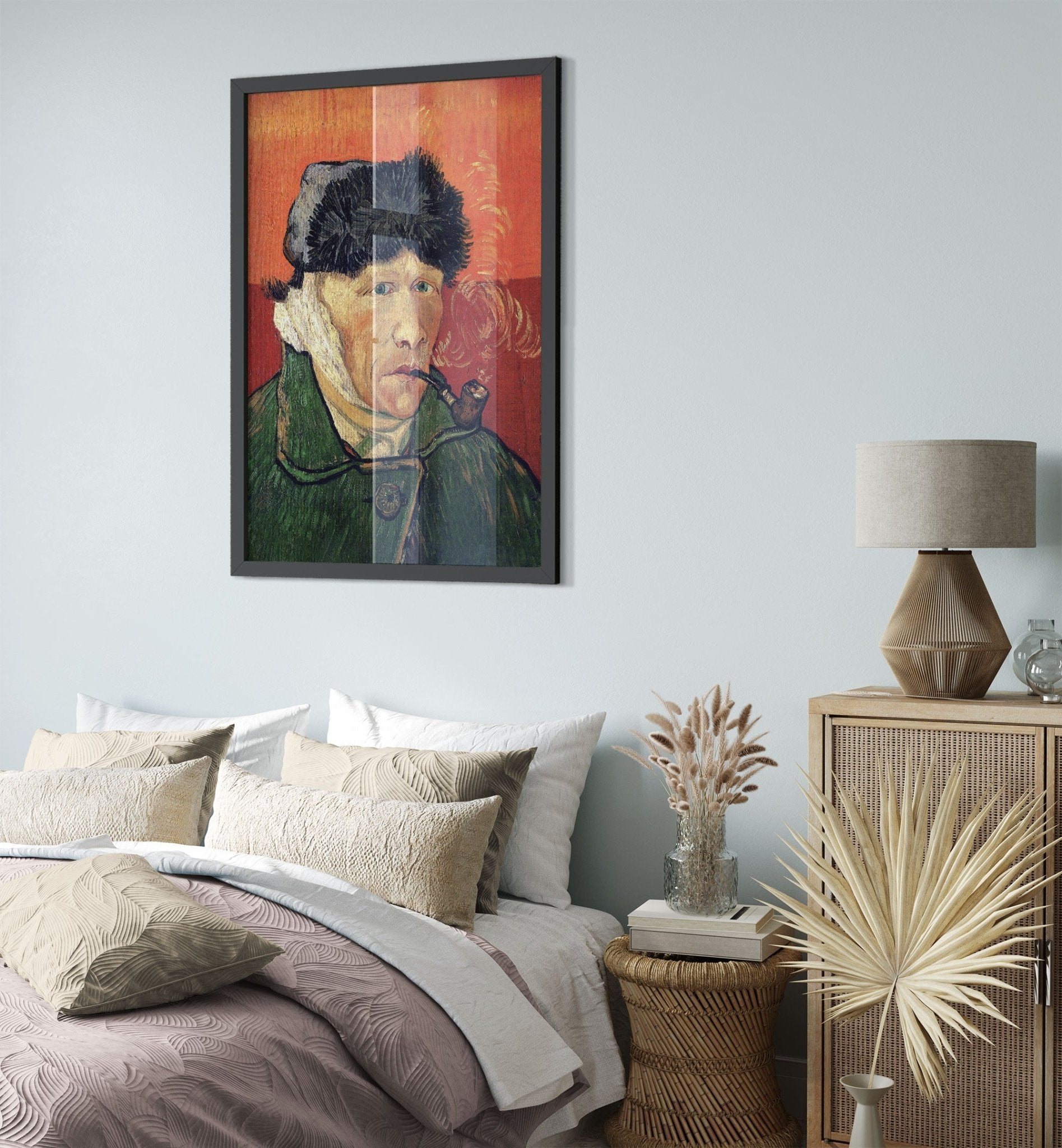 Van Gogh Self Portrait With Bandaged Ear Framed Print Van Gogh Portrait After Cutting Off His Ear Framed - WallArtPrints4U