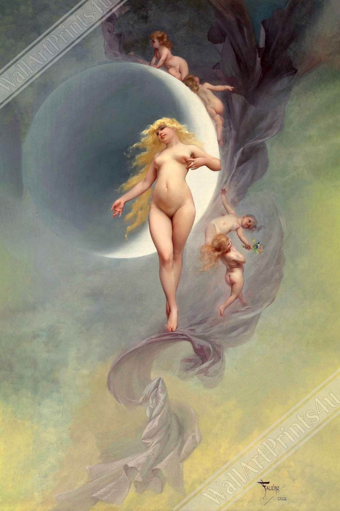 Venus Goddess Framed Print, Aphrodite Goddess Framed Luis Ricardo Falero Framed Print - WallArtPrints4U