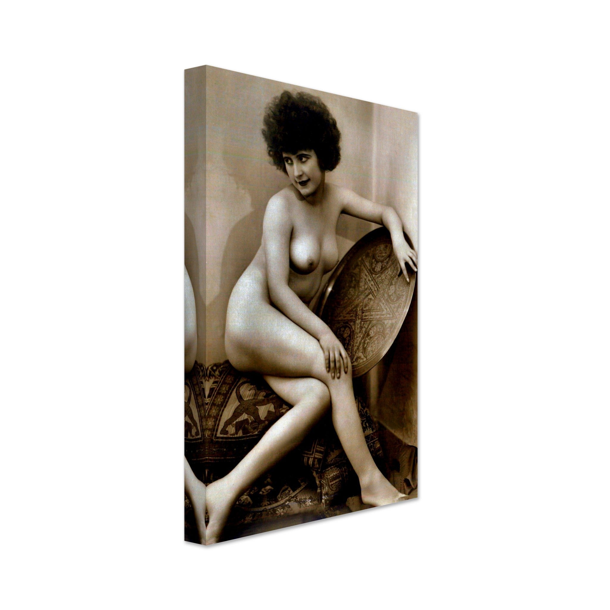 Victorian Erotica Nude Canvas Topless Vintage Victorian Erotica Pin Up - WallArtPrints4U