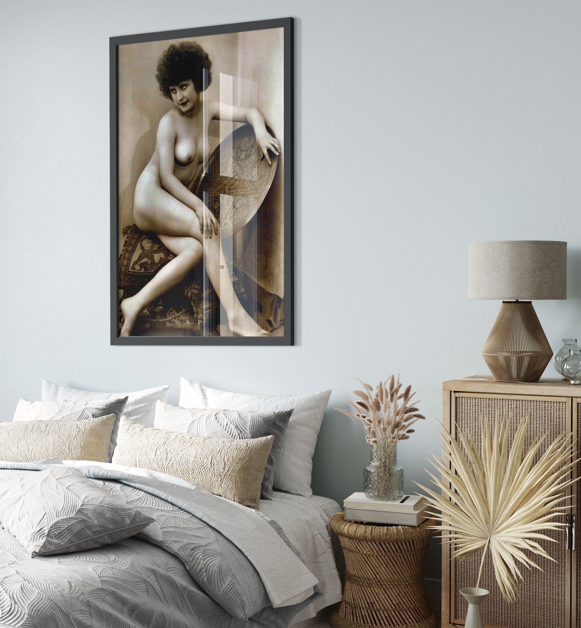 Victorian Erotica Nude Framed Topless Vintage Victorian Erotica Pin Up - WallArtPrints4U