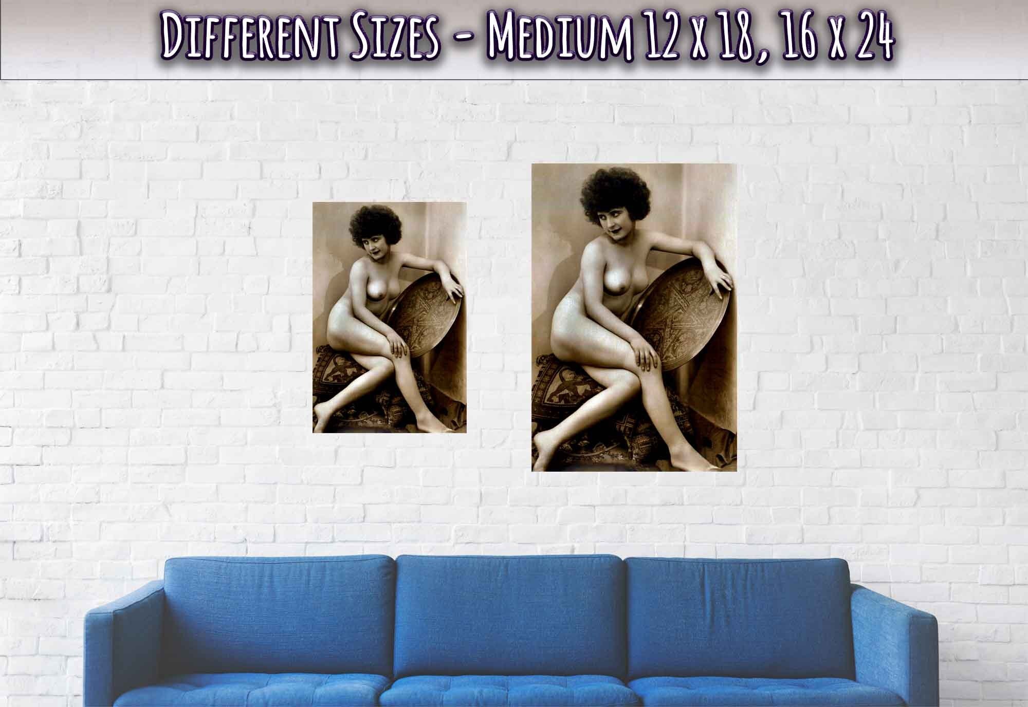 Victorian Erotica Nude Poster Topless Vintage Victorian Erotica Pin Up - WallArtPrints4U