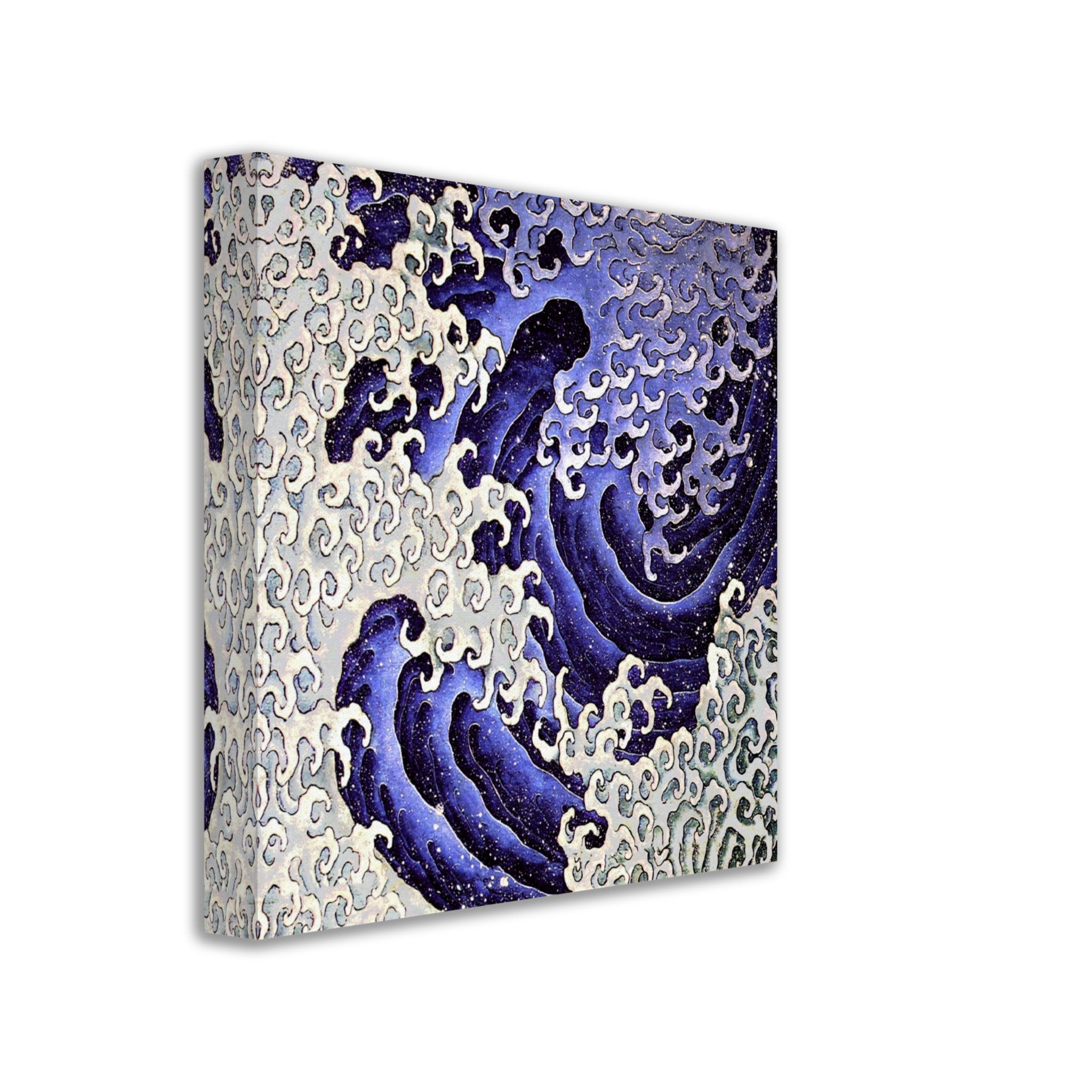 Vintage Bathroom Canvas - Masculine Wave Canvas Print, Katsushika Hokusai Circa 1835 - WallArtPrints4U
