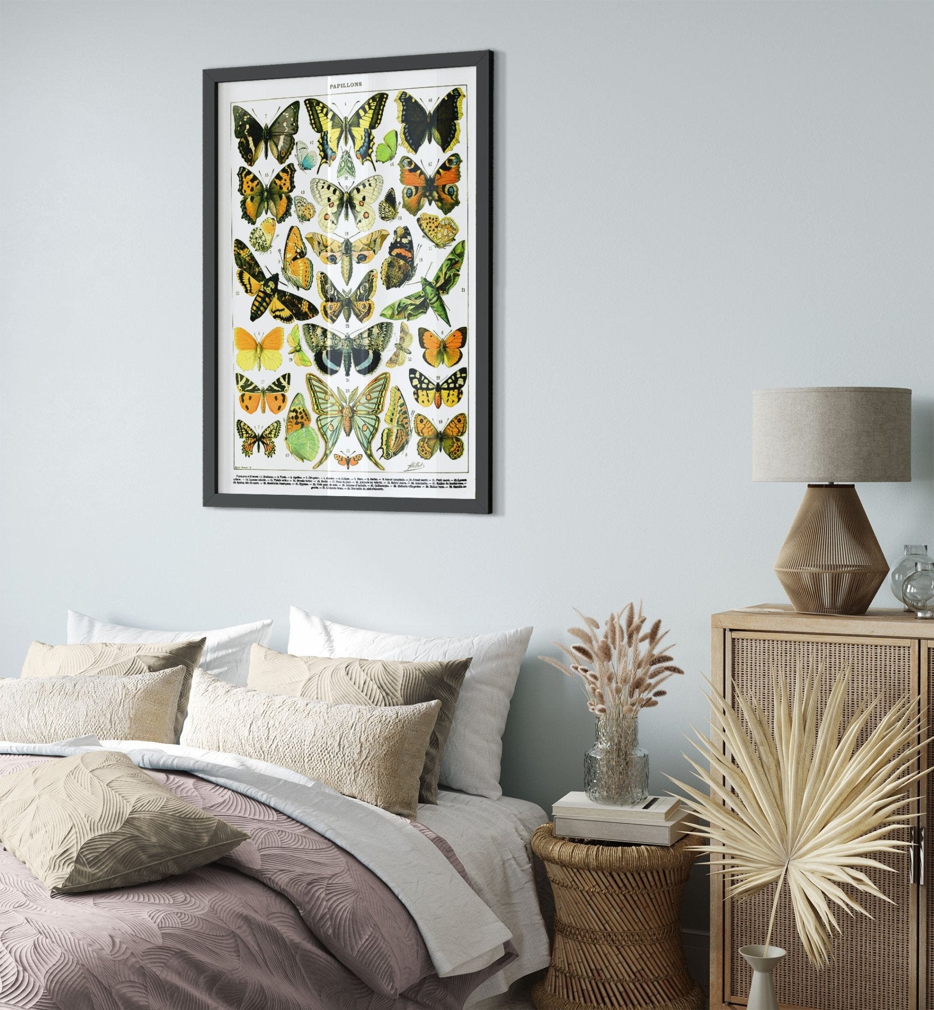 Vintage Butterfly Framed, Adolphe Millot - Papillons (Butterfly) Framed Print UK, EU USA Domestic Shipping - WallArtPrints4U