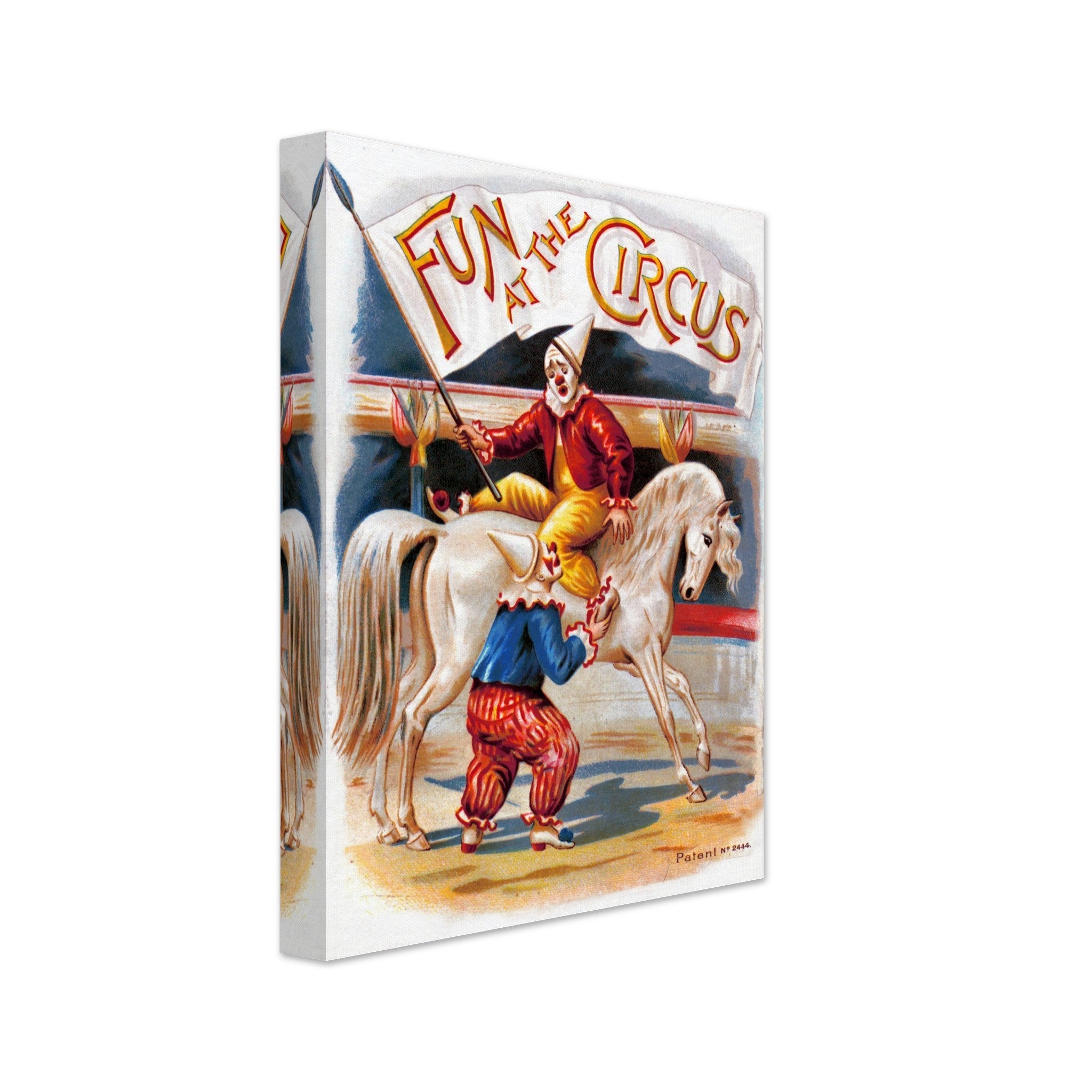 Vintage Circus Canvas, Fun At The Circus, Antique ReCanvas Print, Circa 1892. - WallArtPrints4U