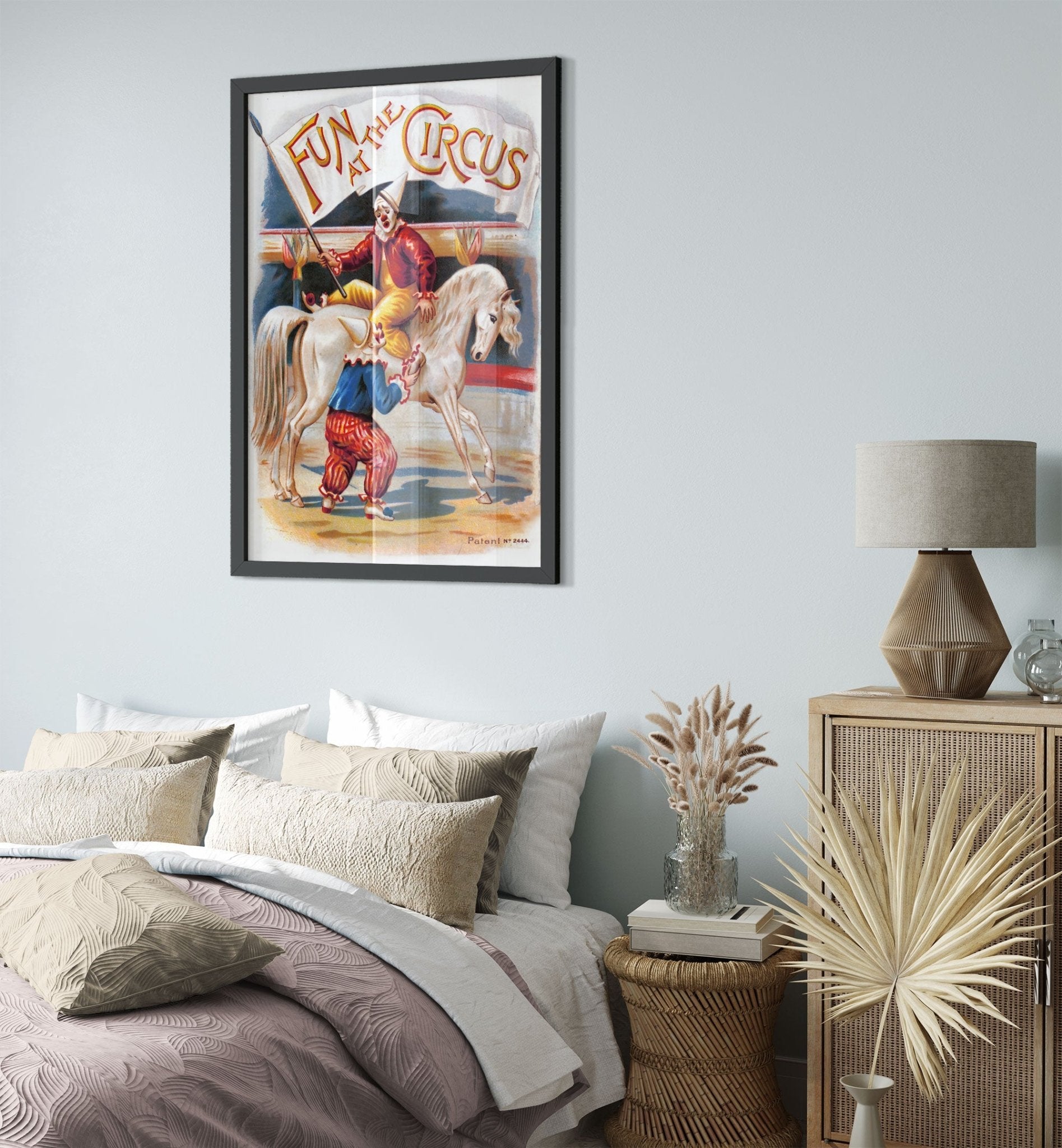 Vintage Circus Framed, Fun At The Circus, Antique Framed Print, Circa 1892. UK, EU USA Domestic Shipping - WallArtPrints4U
