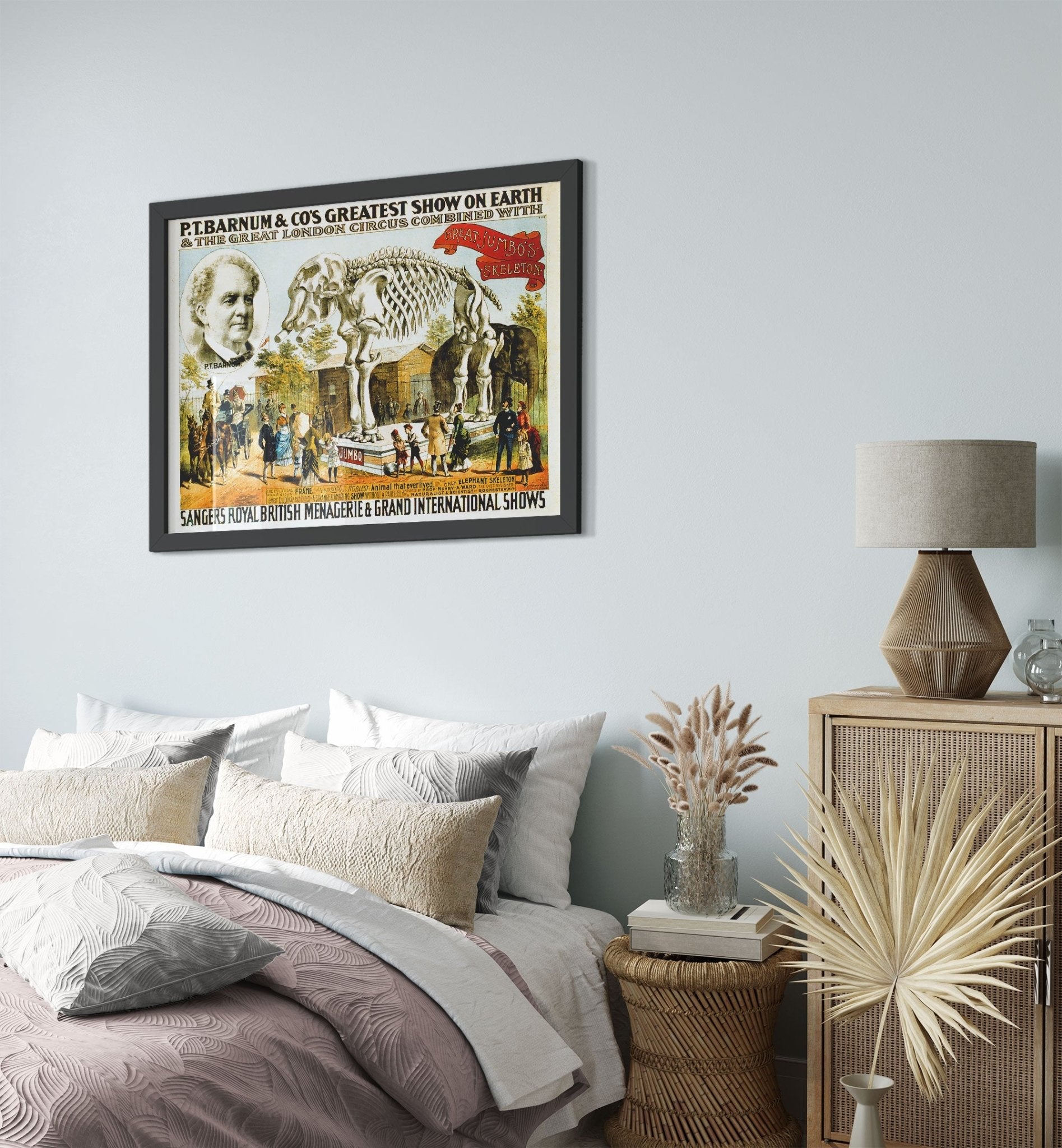 Vintage Circus Framed, Pt Barnum Greatest Show On Earth Framed, Real Framed From 1888, Greatest Showman Movie - WallArtPrints4U