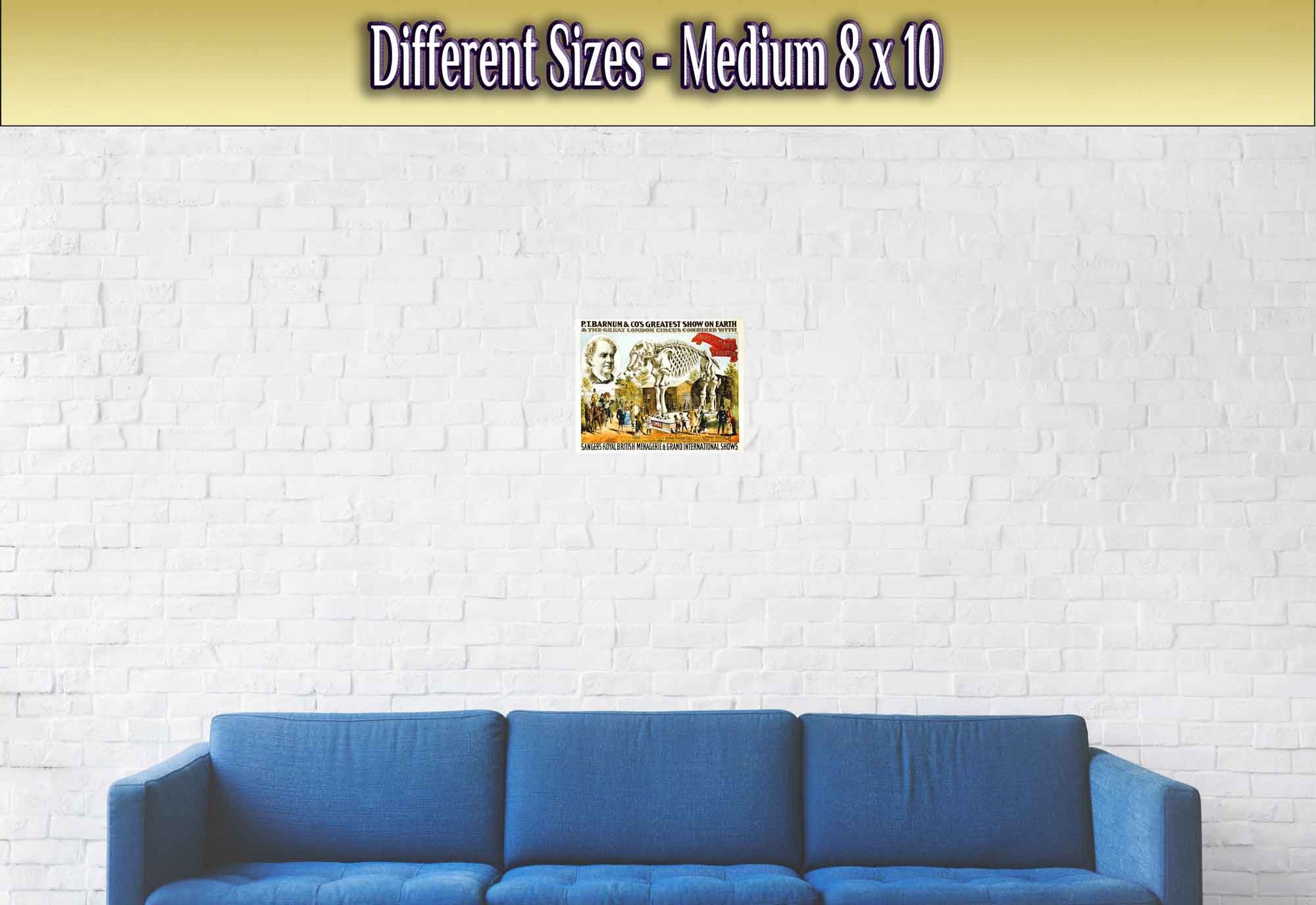 Vintage Circus Poster, Pt Barnum Greatest Show On Earth Poster, Real Poster From 1888, Greatest Showman Movie - WallArtPrints4U