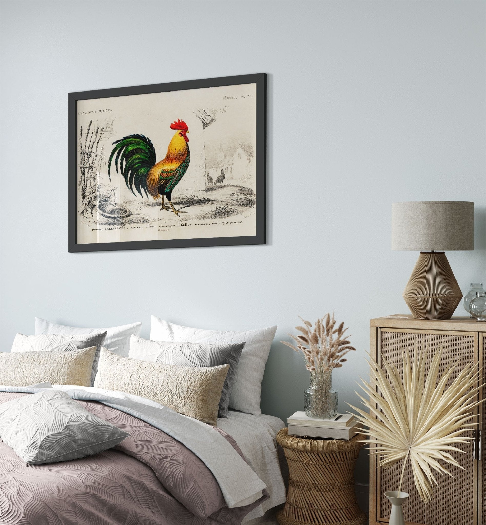 Vintage Cock Framed, Charles Dessalines, Vintage Cockerel Art - Vintage Cockerel Framed Print - WallArtPrints4U