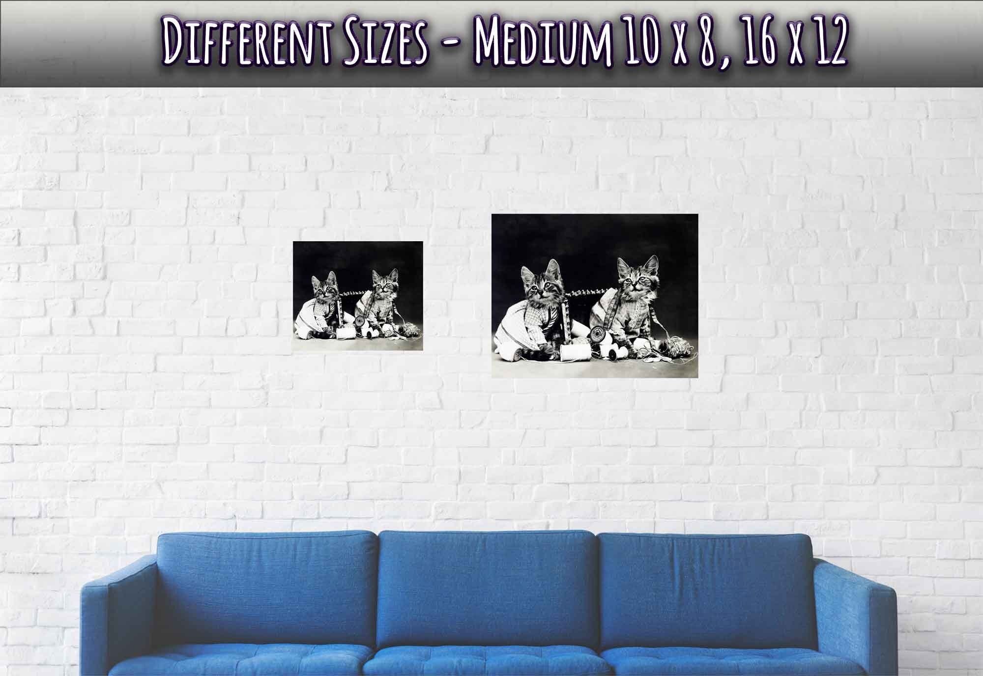 Vintage Cute Kitten Poster Mischief Makers - Cute Kitten Cat Print - Vintage Cat Kitten Poster - WallArtPrints4U