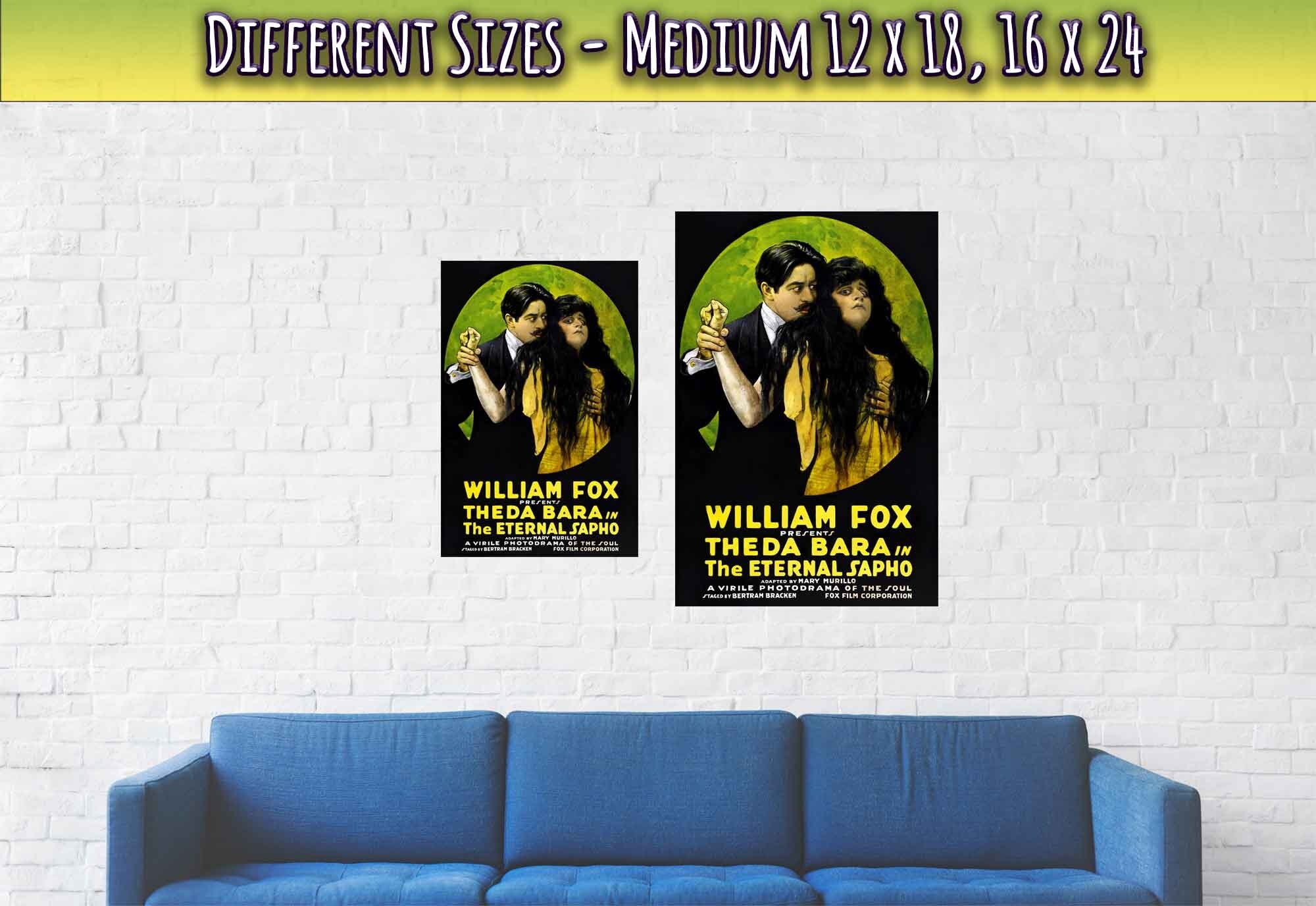 Vintage Eternal Sapho Theda Bara Poster, Vintage Movie Photo 1916 Theda Bara Print - WallArtPrints4U