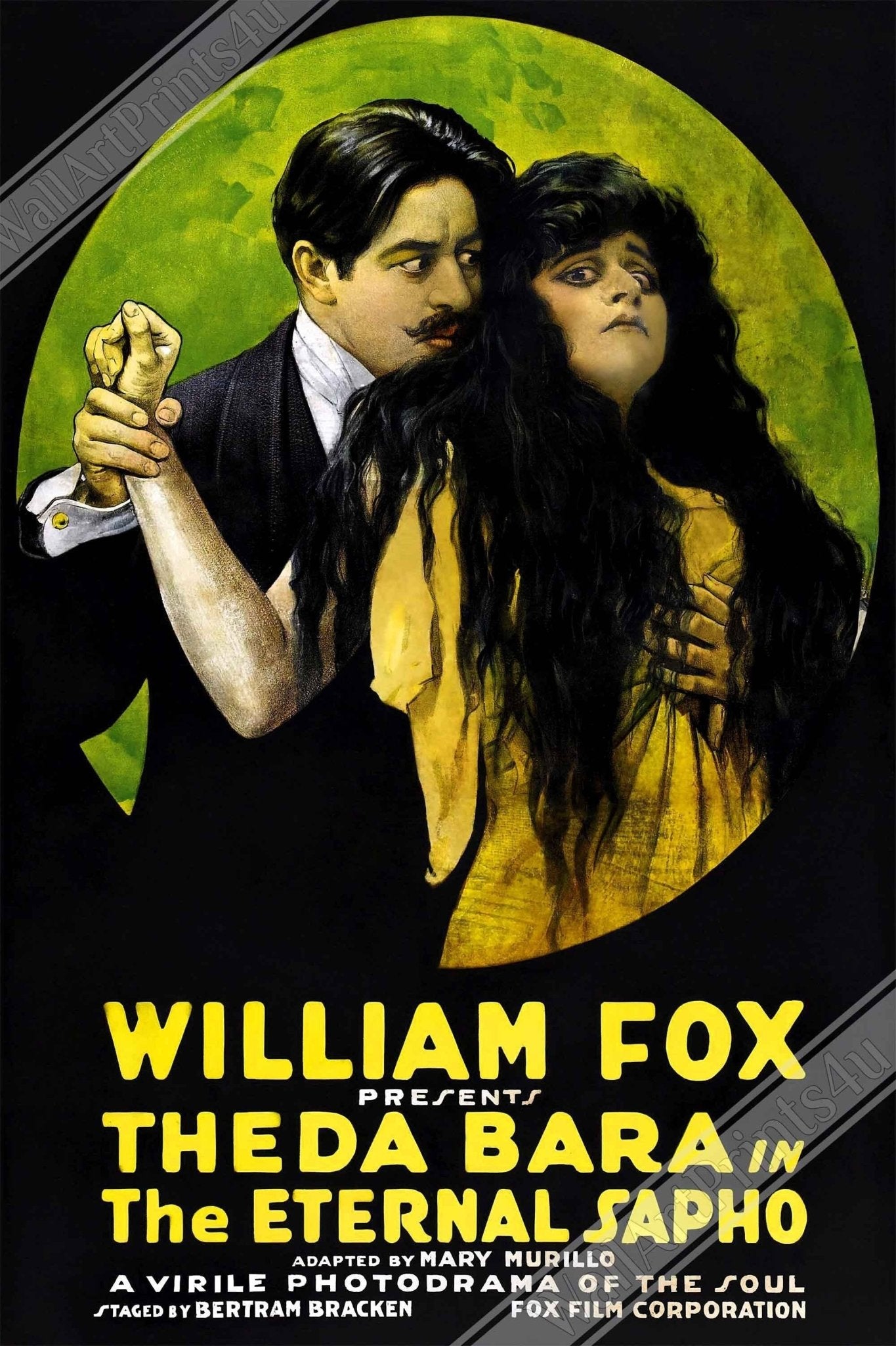 Vintage Eternal Sapho Theda Bara Poster, Vintage Movie Photo 1916 Theda Bara Print - WallArtPrints4U