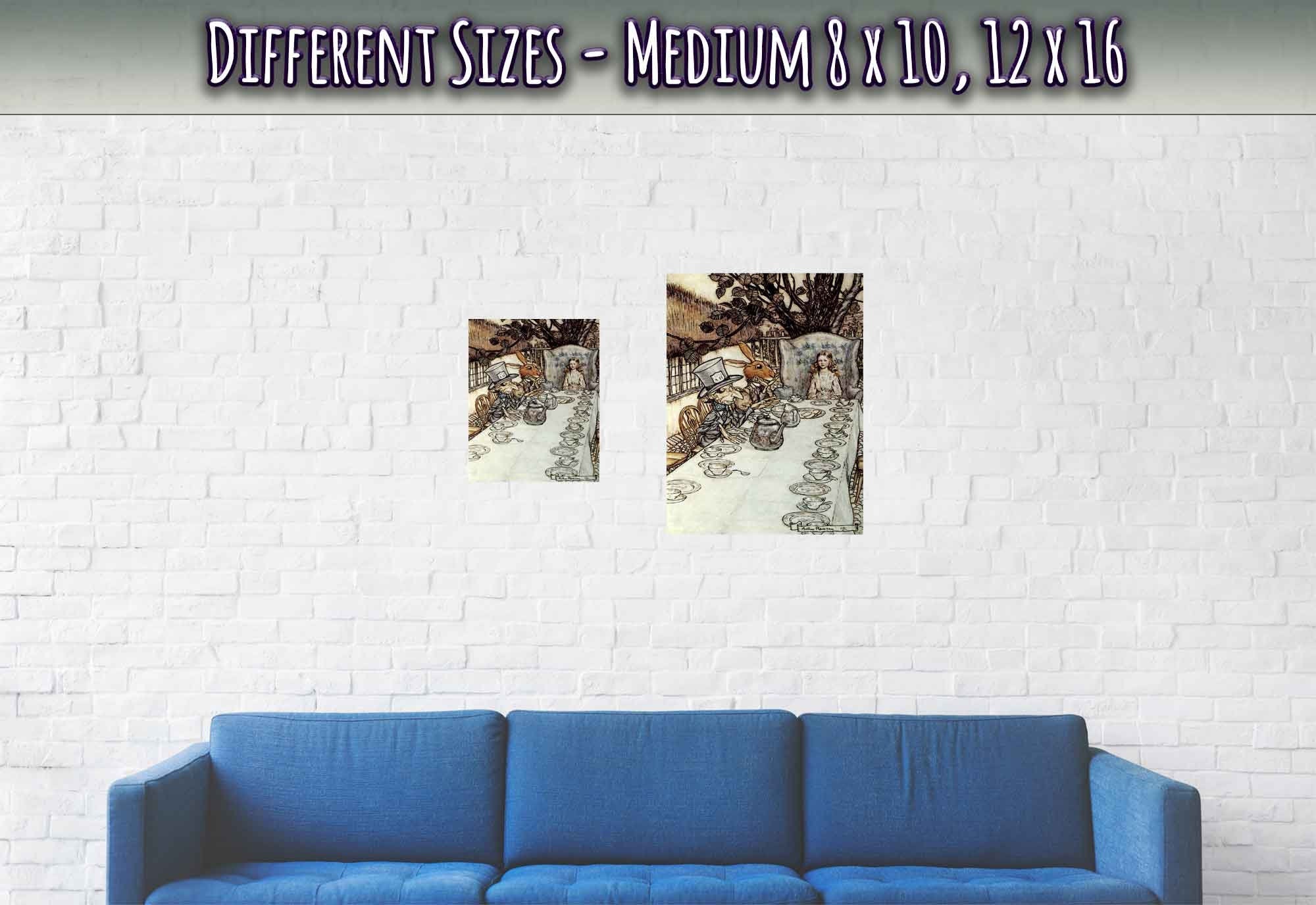 Vintage Mad Hatter Poster - Arthur Rackham Mad Hatter Tea Party- Arthur Rackham Print - WallArtPrints4U