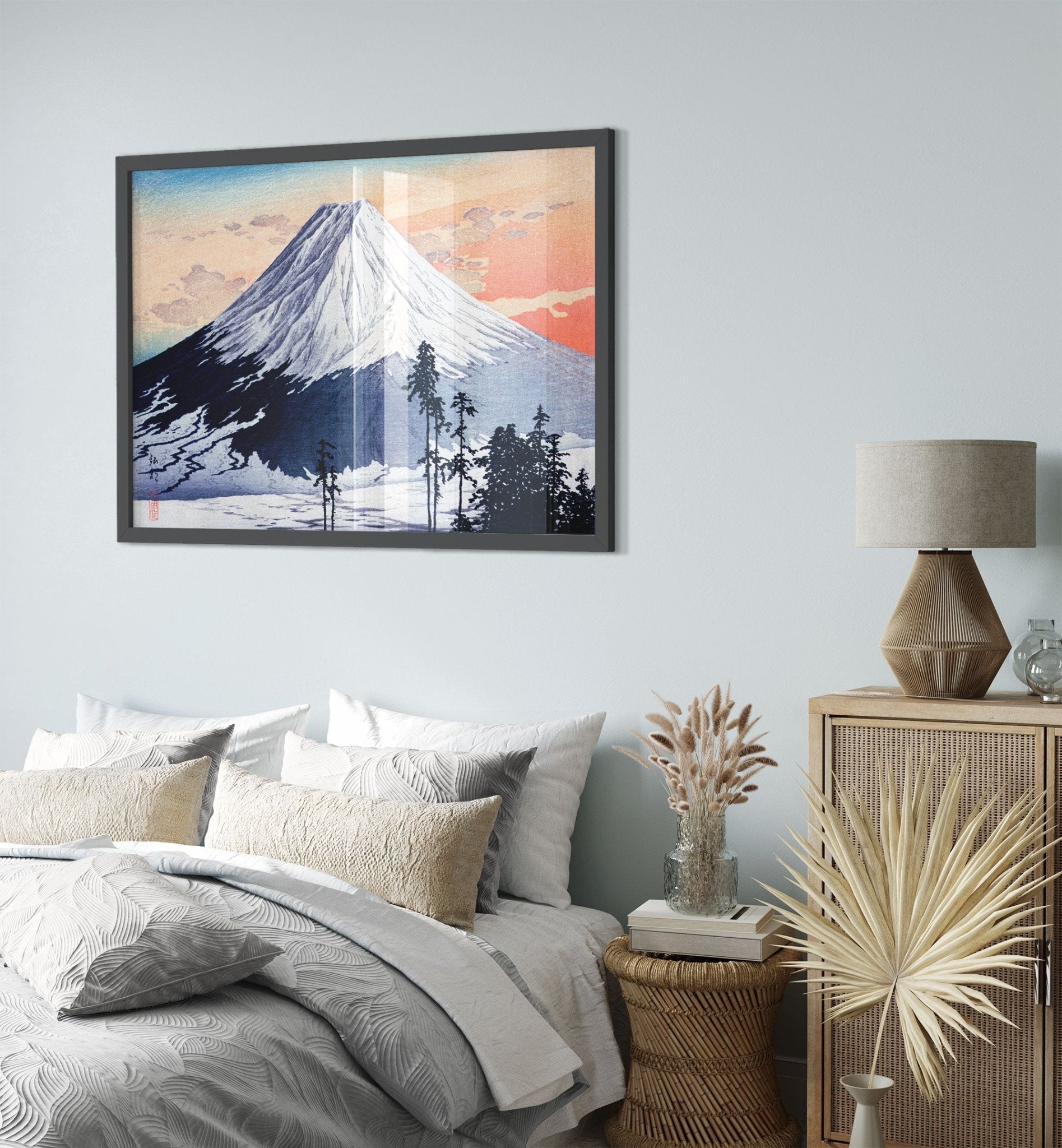Vintage Mountain Framed Print, Mount Fuji Framed 1929 Hiroaki Takahashi - WallArtPrints4U