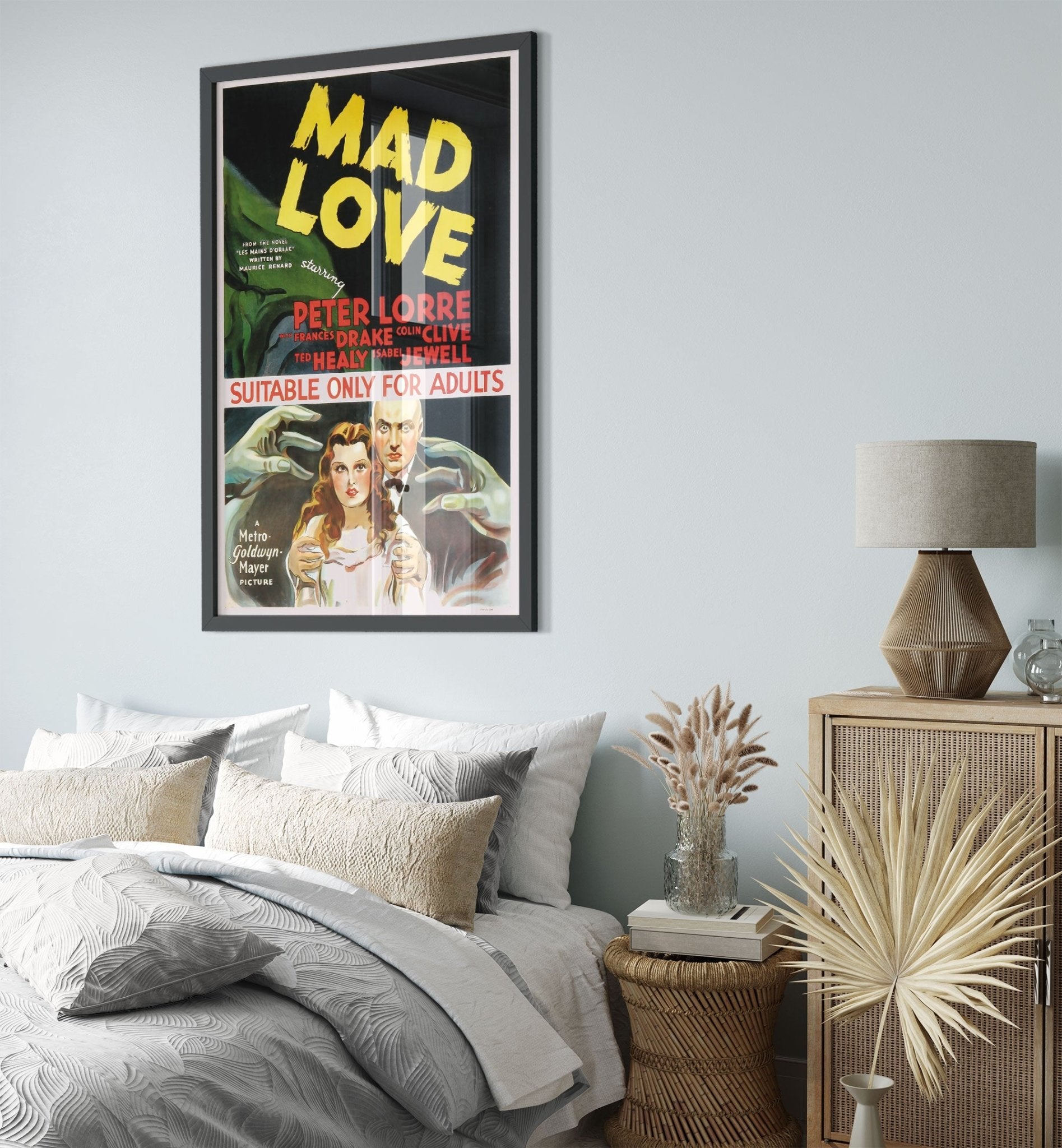 Vintage Movie Framed, Mad Love - Vintage 1935 Framed Movie Art - Peter Lorre, Frances Drake - WallArtPrints4U