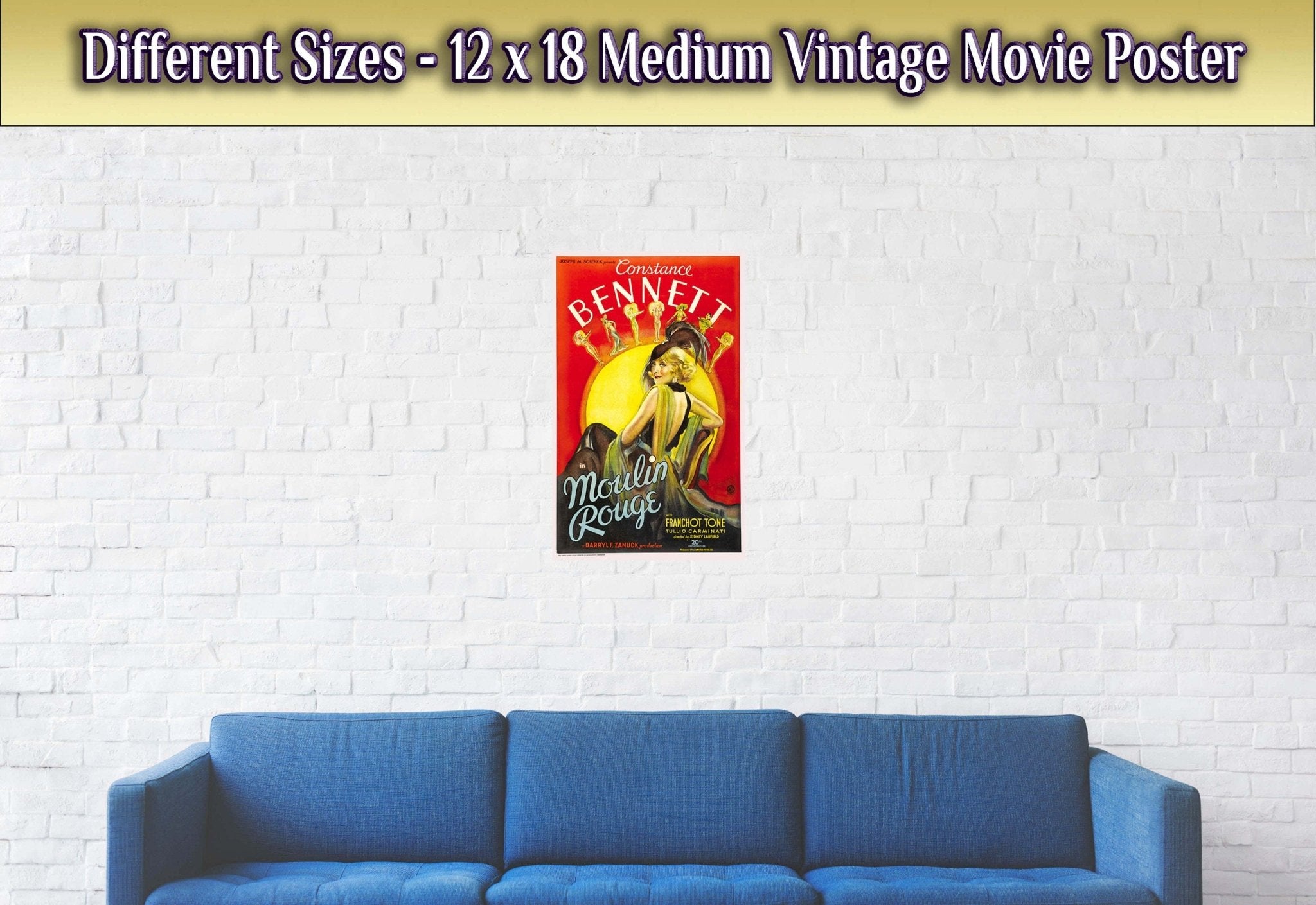 Vintage Movie Poster, Moulin Rouge - Vintage 1934 Poster Movie Art - Constance Bennett - WallArtPrints4U