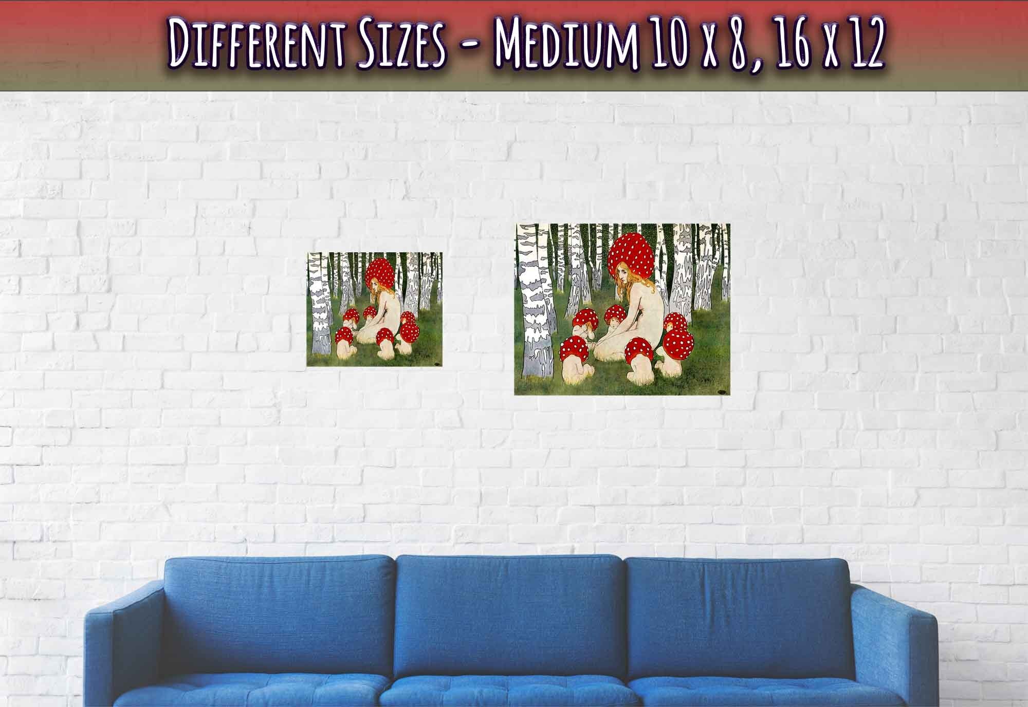 Vintage Mushroom Poster, Mother Mushroom Print - Vintage Mushroom Art - WallArtPrints4U