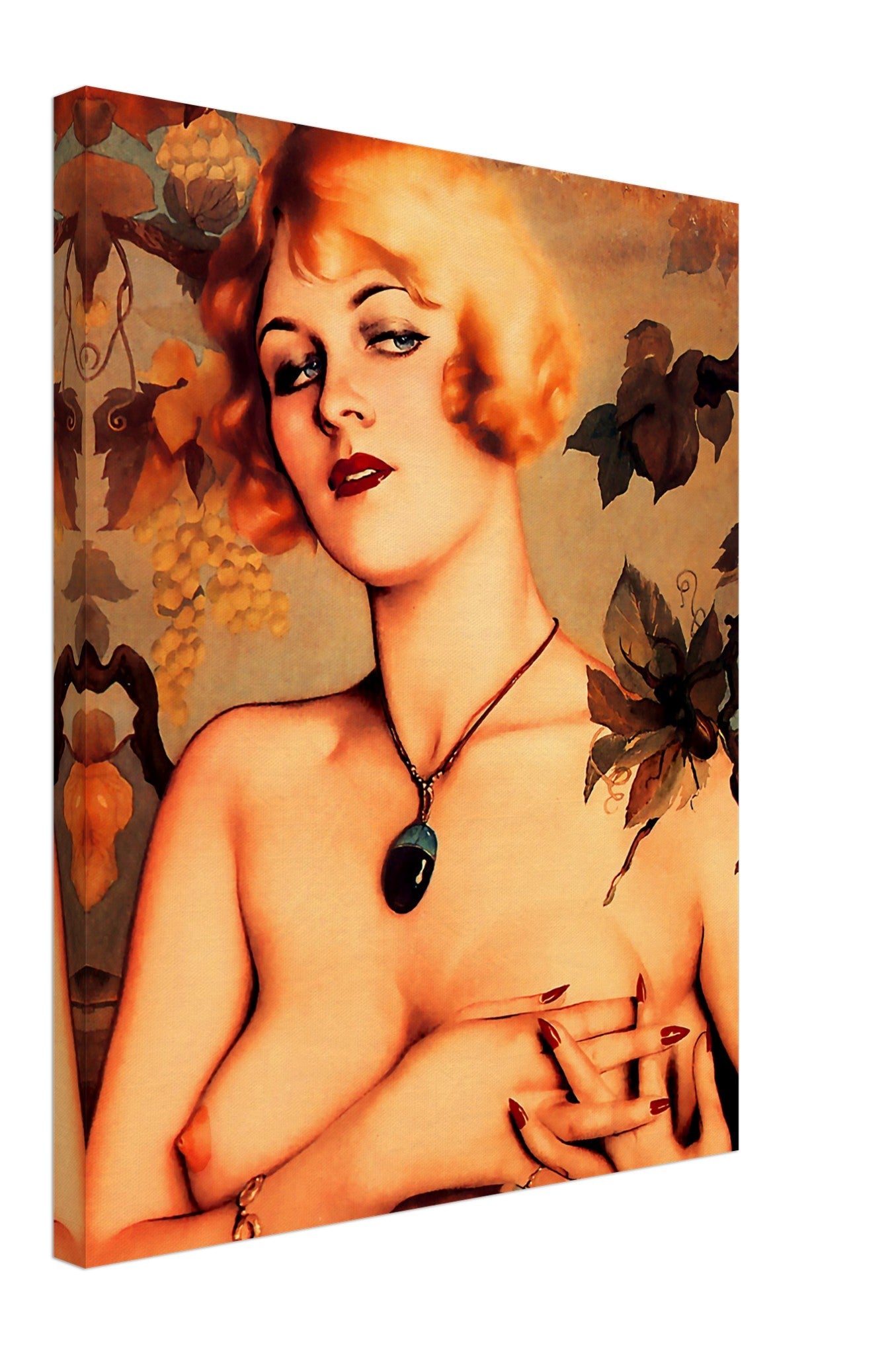 Vintage Pin Up Girl Canvas, Alberto Vargas, Partial Nude - Vintage Art - Retro Pin Up Girl Canvas Print - WallArtPrints4U