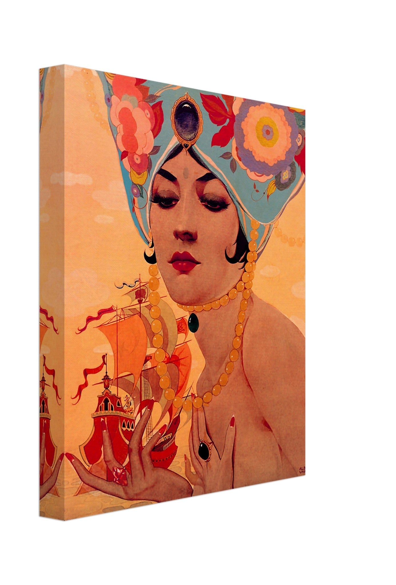 Vintage Pin Up Girl Canvas, Alberto Vargas, Scheherazade Persian Queen - Vintage Art - Retro Pin Up Girl Canvas Print - WallArtPrints4U