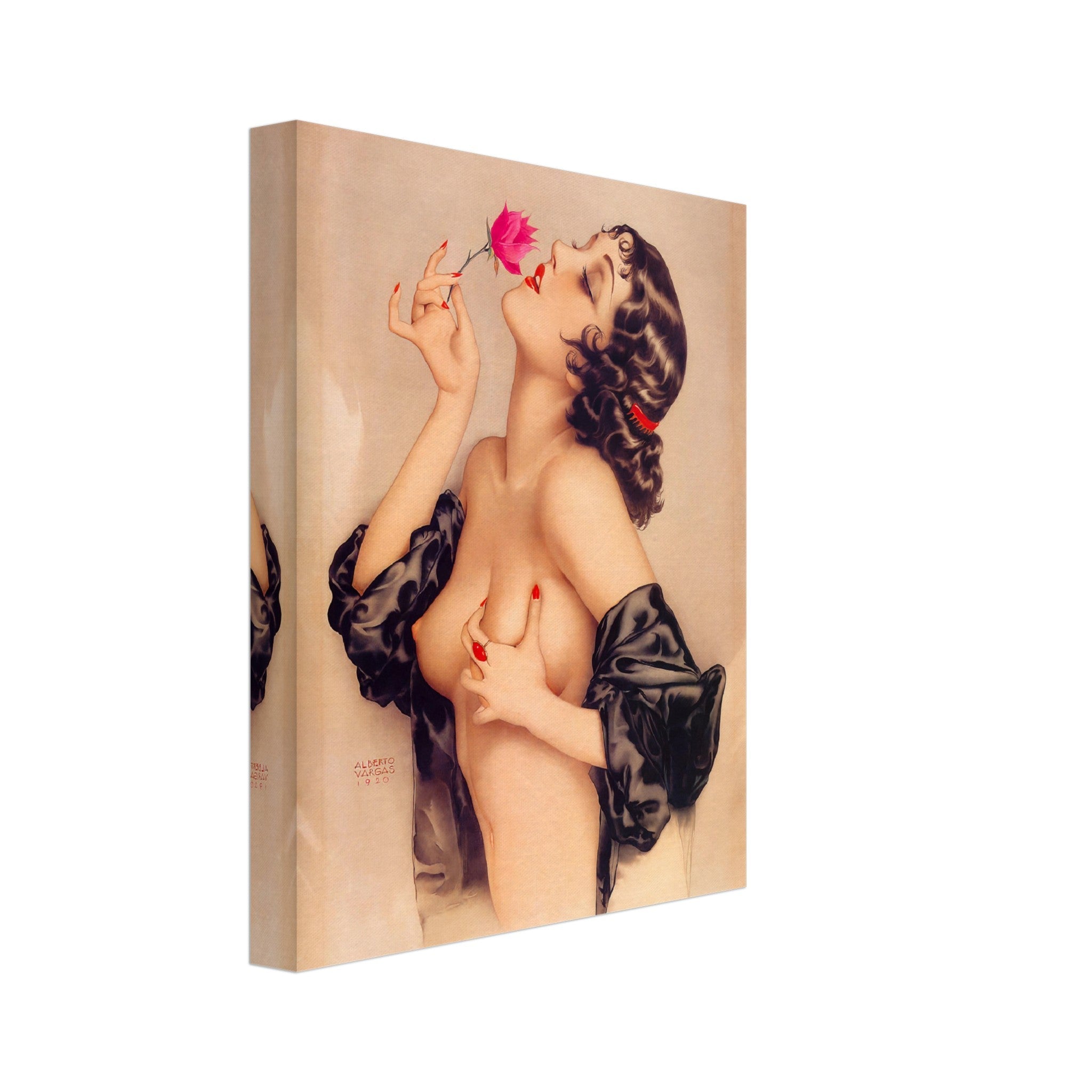 Vintage Pin Up Girl Canvas Print, Alberto Vargas, Olive Thomas Pin Up Retro Print - From 1920 - WallArtPrints4U