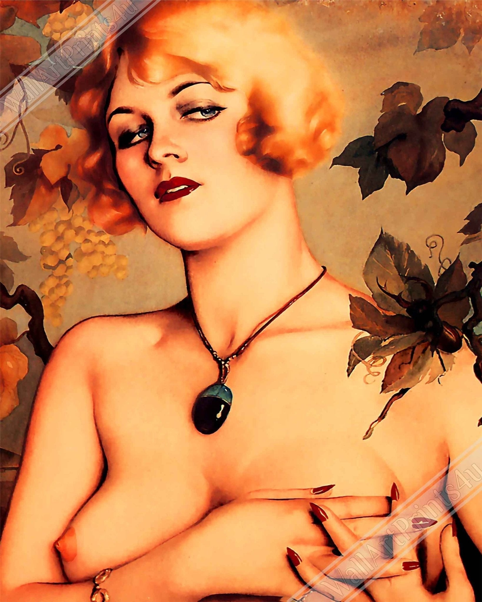 Vintage Pin Up Girl Framed, Alberto Vargas, Partial Nude - Vintage Art - Retro Pin Up Girl Framed Print - WallArtPrints4U