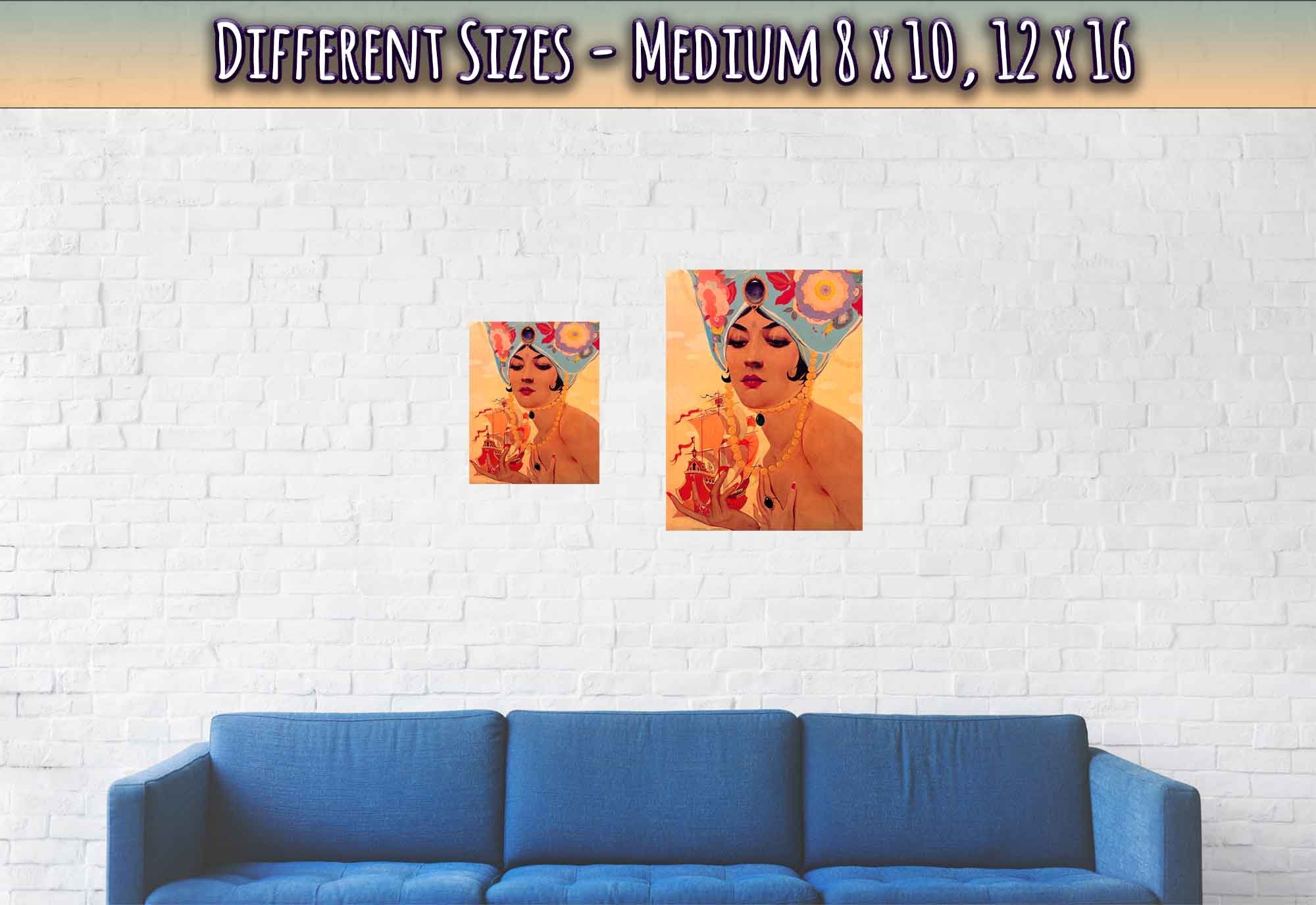 Vintage Pin Up Girl Poster, Alberto Vargas, Scheherazade Persian Queen - Vintage Art - Retro Pin Up Girl Print - WallArtPrints4U