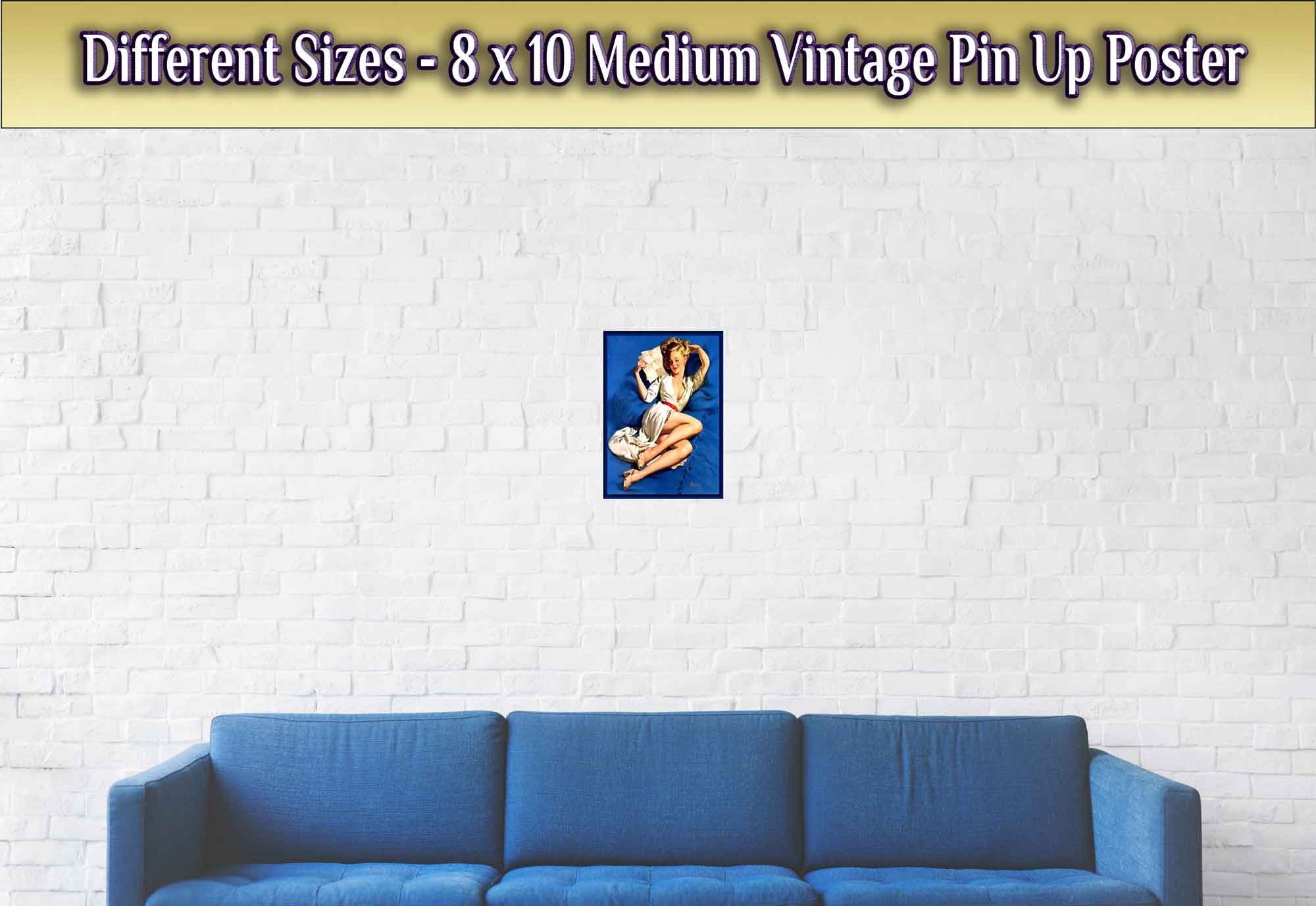 Vintage Pin Up Girl Poster, Love Letter, Gil Elvgren, - Vintage Art - Retro Pin Up Girl Print - Late 1940'S - 1950'S - WallArtPrints4U