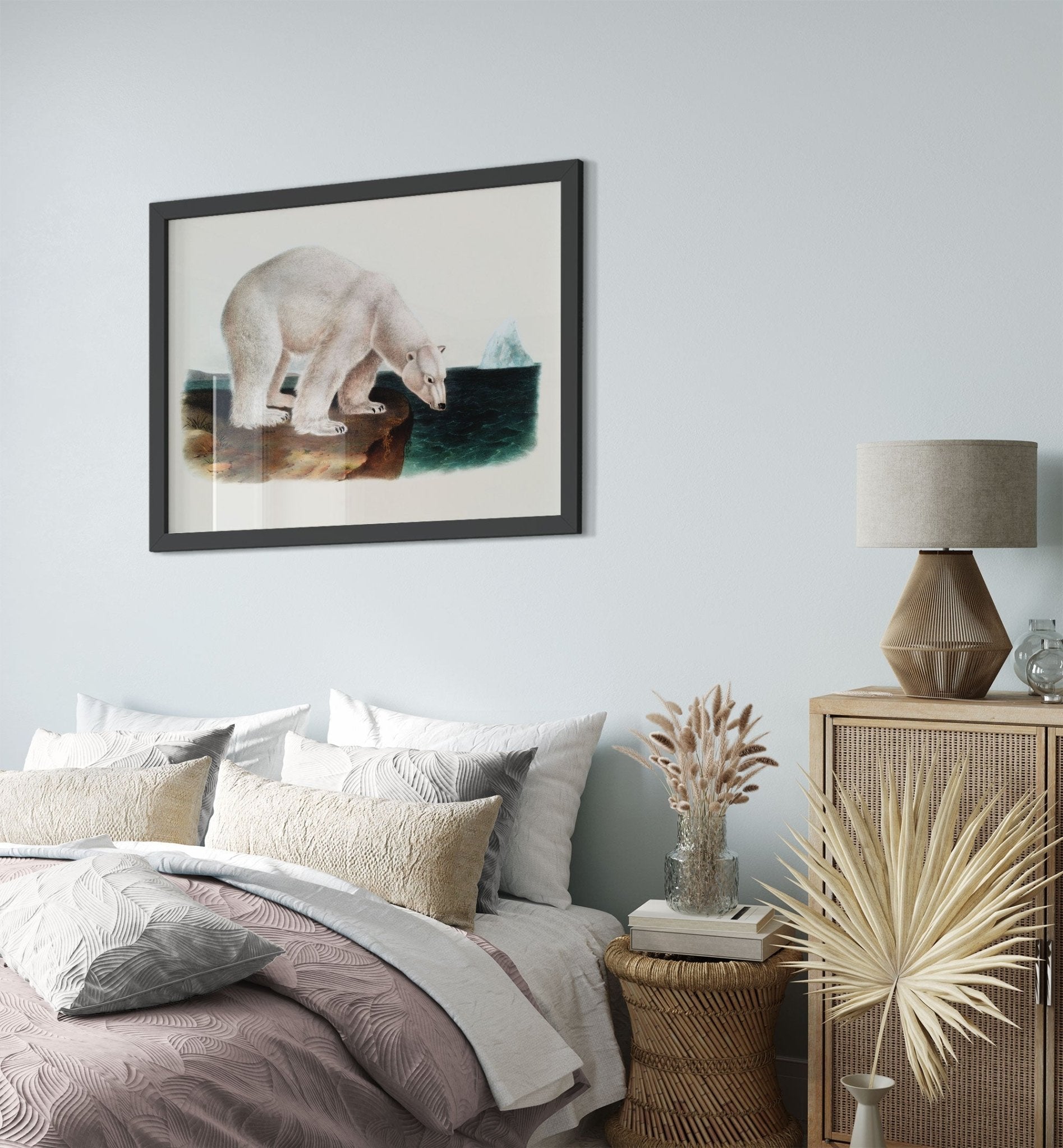 Vintage Polar Bear Framed, John Woodhouse Audubon, Vintage Polar Bear Art - Vintage Polar Bear Framed Print - WallArtPrints4U