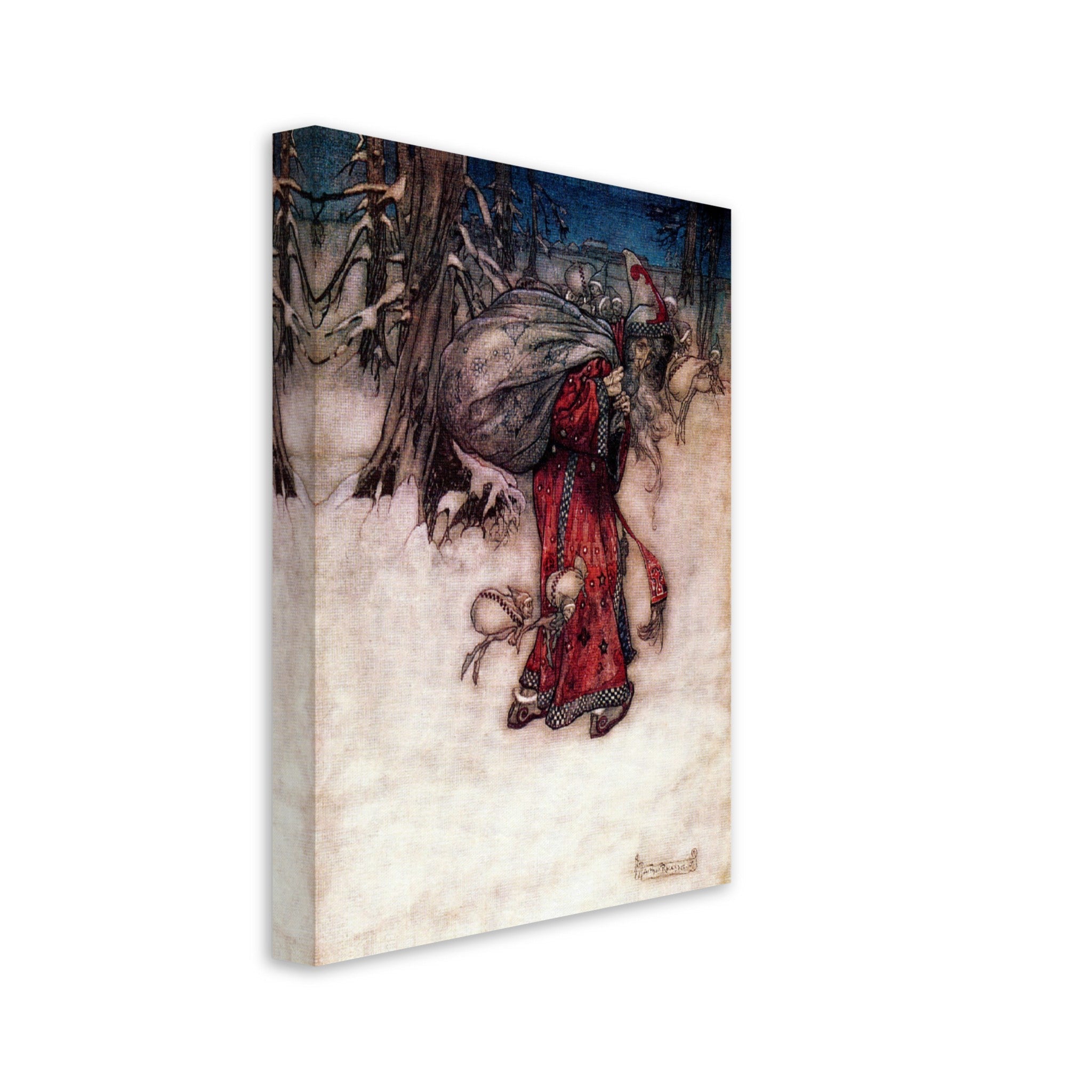 Vintage Santa Canvas Print - Arthur Rackham Santa Claus - Arthur Rackham Canvas - WallArtPrints4U