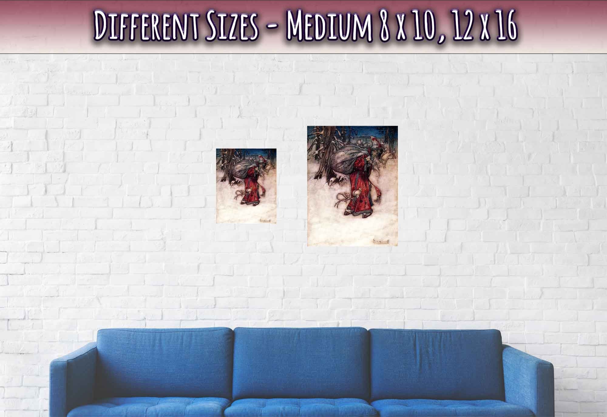 Vintage Santa Poster - Arthur Rackham Santa Claus - Arthur Rackham Print - WallArtPrints4U