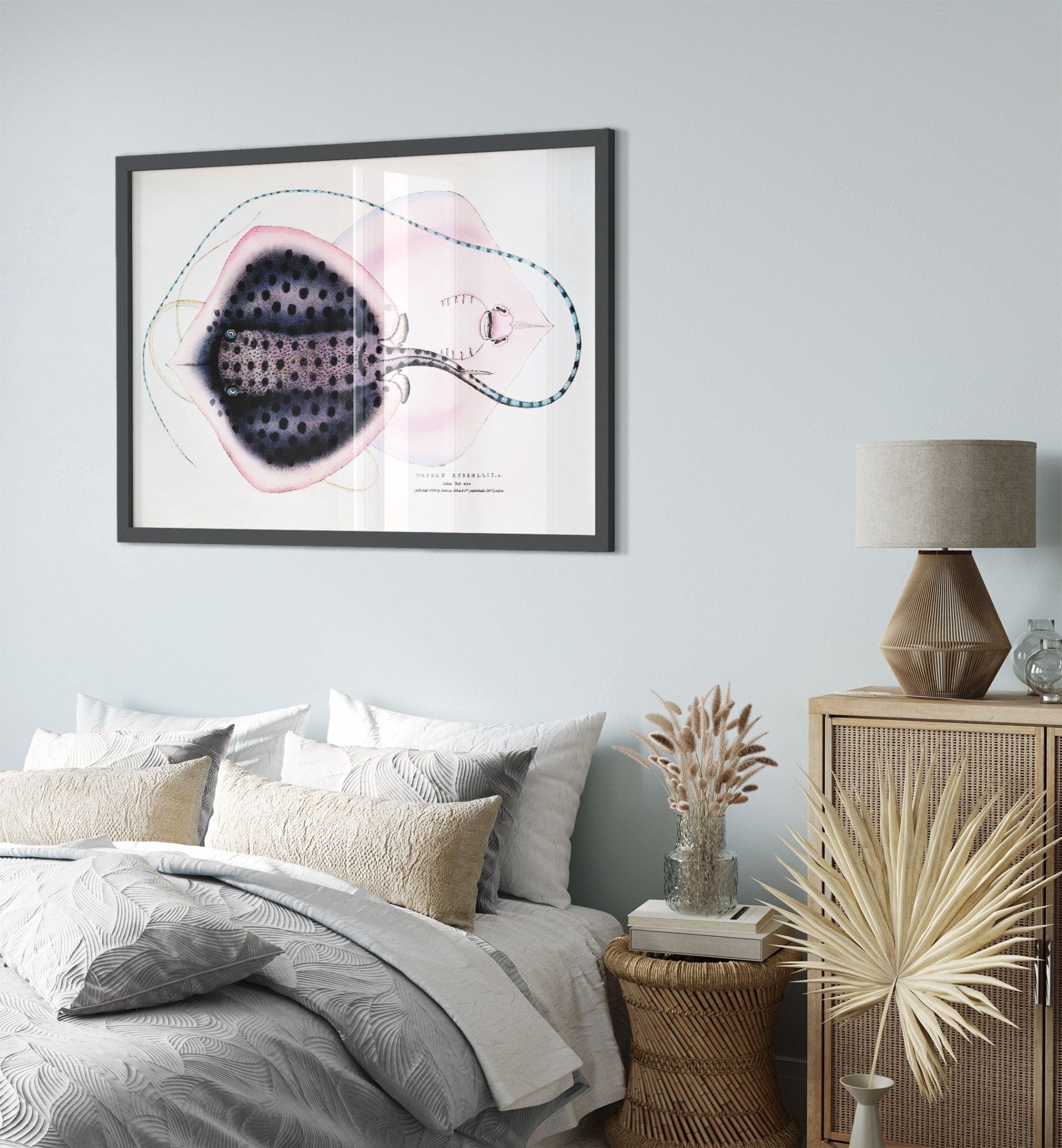Vintage Stingray Framed Print, John Gray , Vintage Stingray Framed - Stingray Wall Art Framed Print - WallArtPrints4U