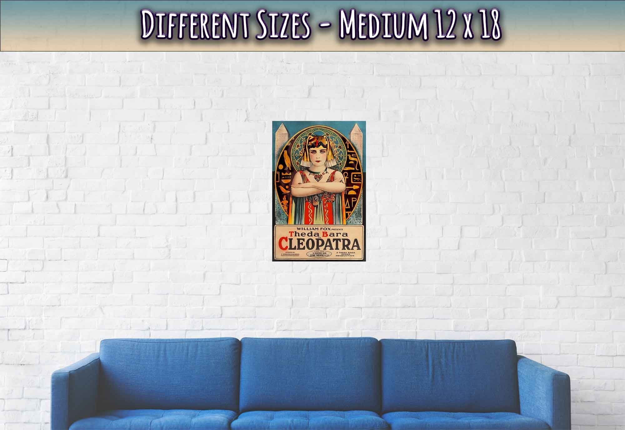 Vintage Theda Bara Poster, Vintage Cleopatra Movie Photo 1917 Theda Bara Print - WallArtPrints4U