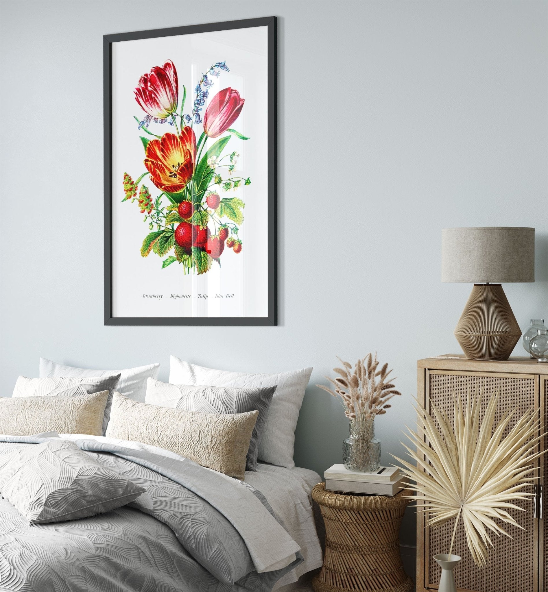 Vintage Tulip Framed Print - Flower Wall Art - Robert Tyas The Language Of Flowers 1896 - WallArtPrints4U