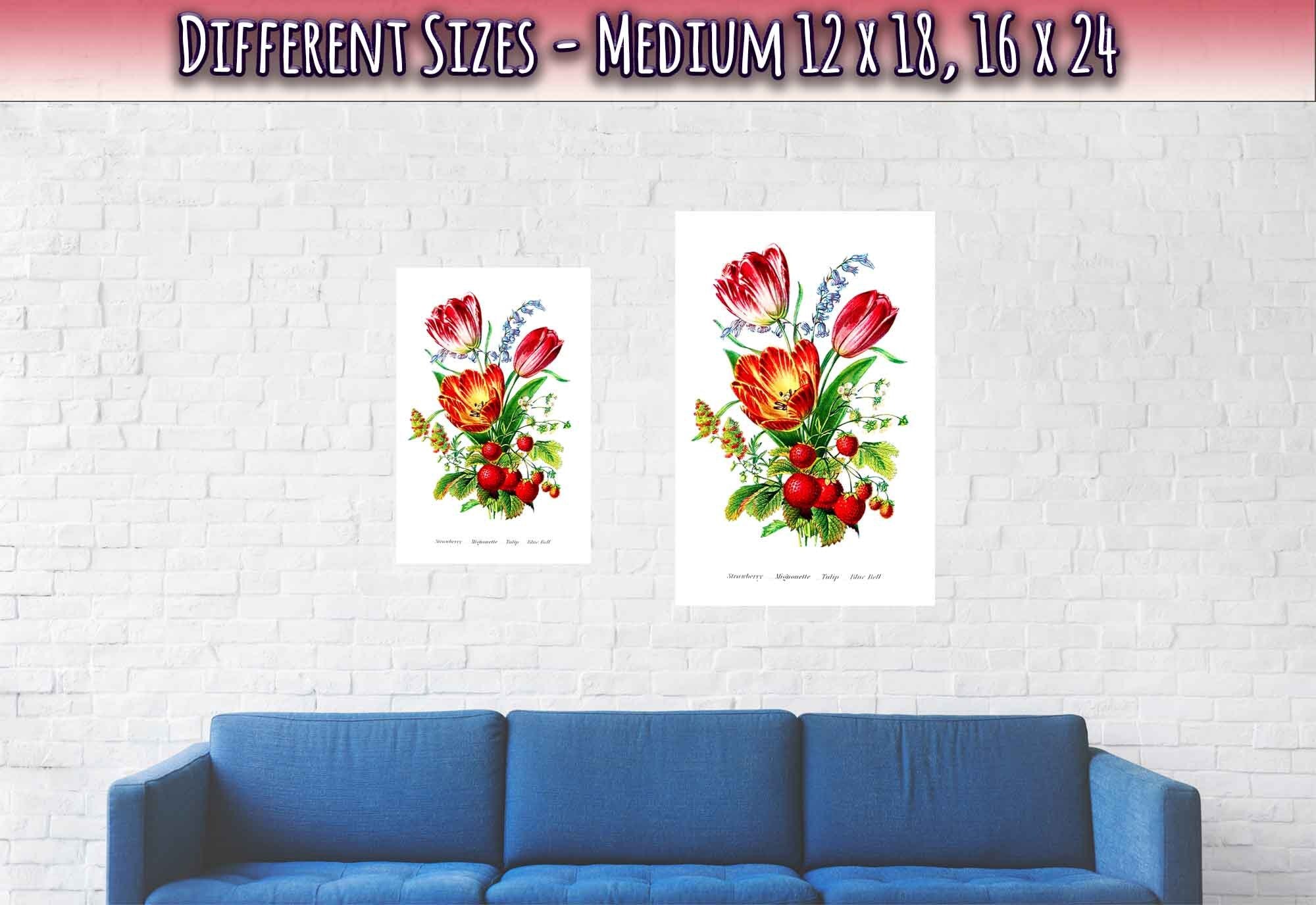 Vintage Tulip Poster Print - Flower Wall Art - Robert Tyas The Language Of Flowers 1896 - WallArtPrints4U