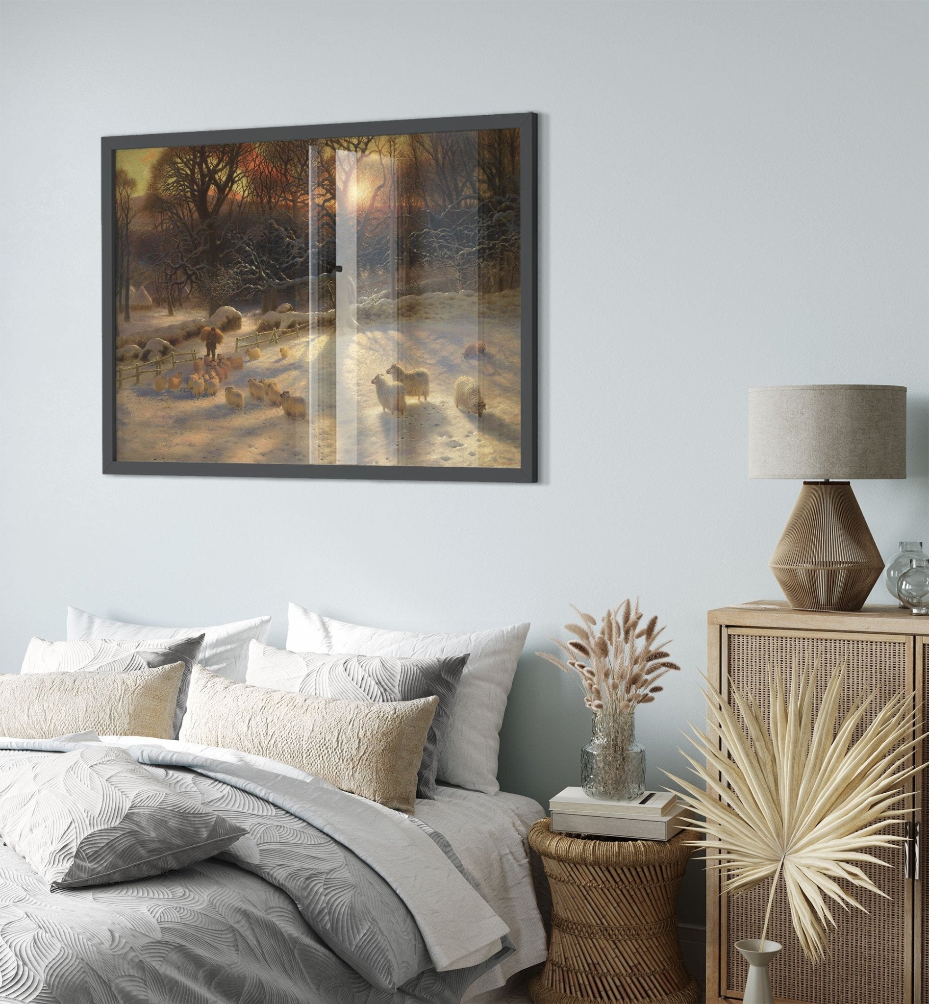 Vintage Winter Framed, Shortening Winters Day Is Near A Close Framed Print, Joseph Farquharson 1903 - WallArtPrints4U