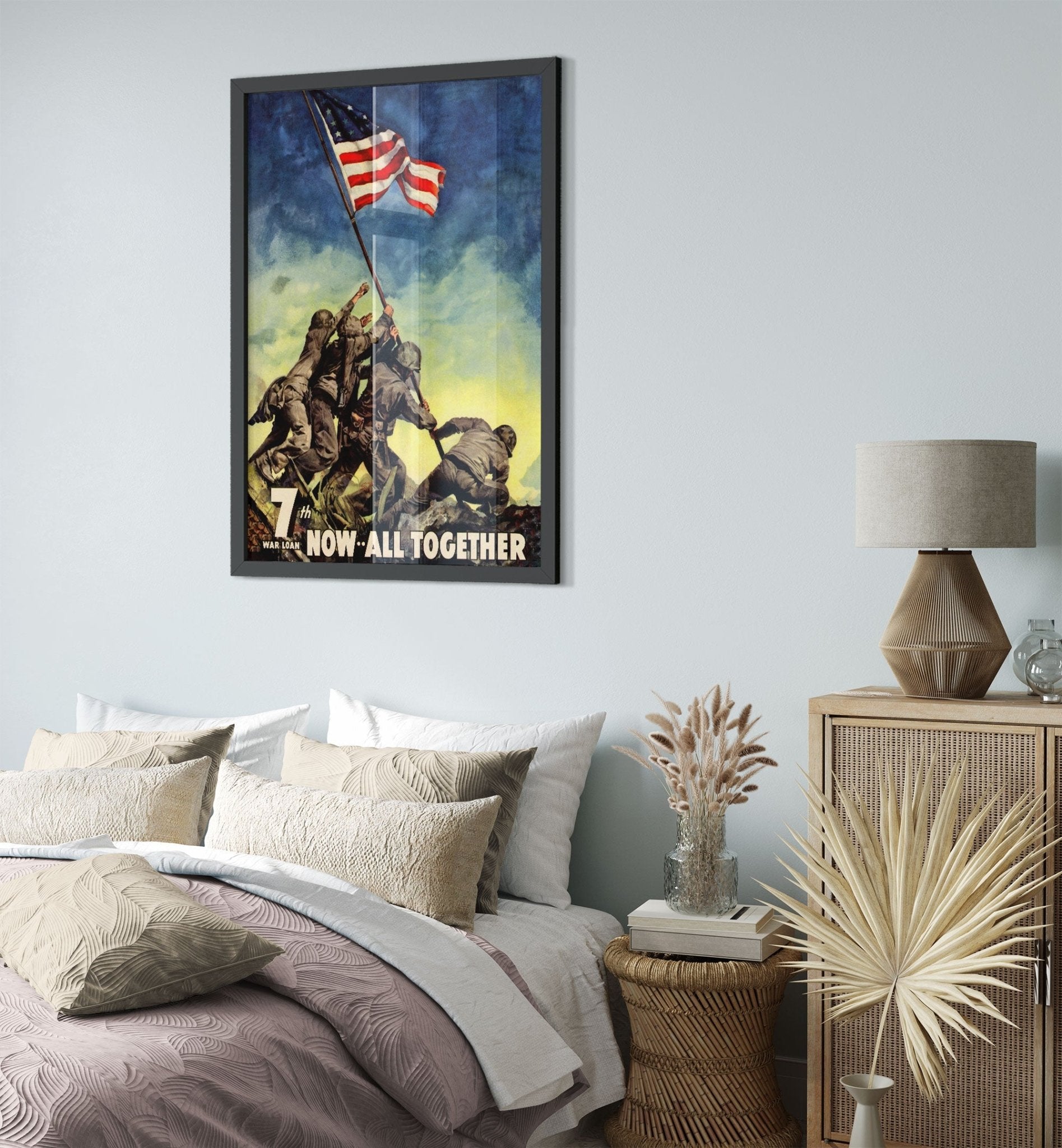 War World 2 Framed, 7th War Loan All Together Now Framed Print, Launched To Boost Bond Sales - WallArtPrints4U