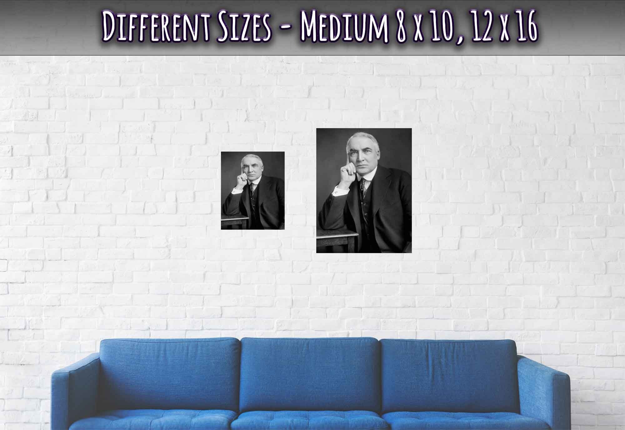 Warren Harding Poster, 29th President Of These United States, Vintage Photo Portrait - Warren Harding Print - WallArtPrints4U