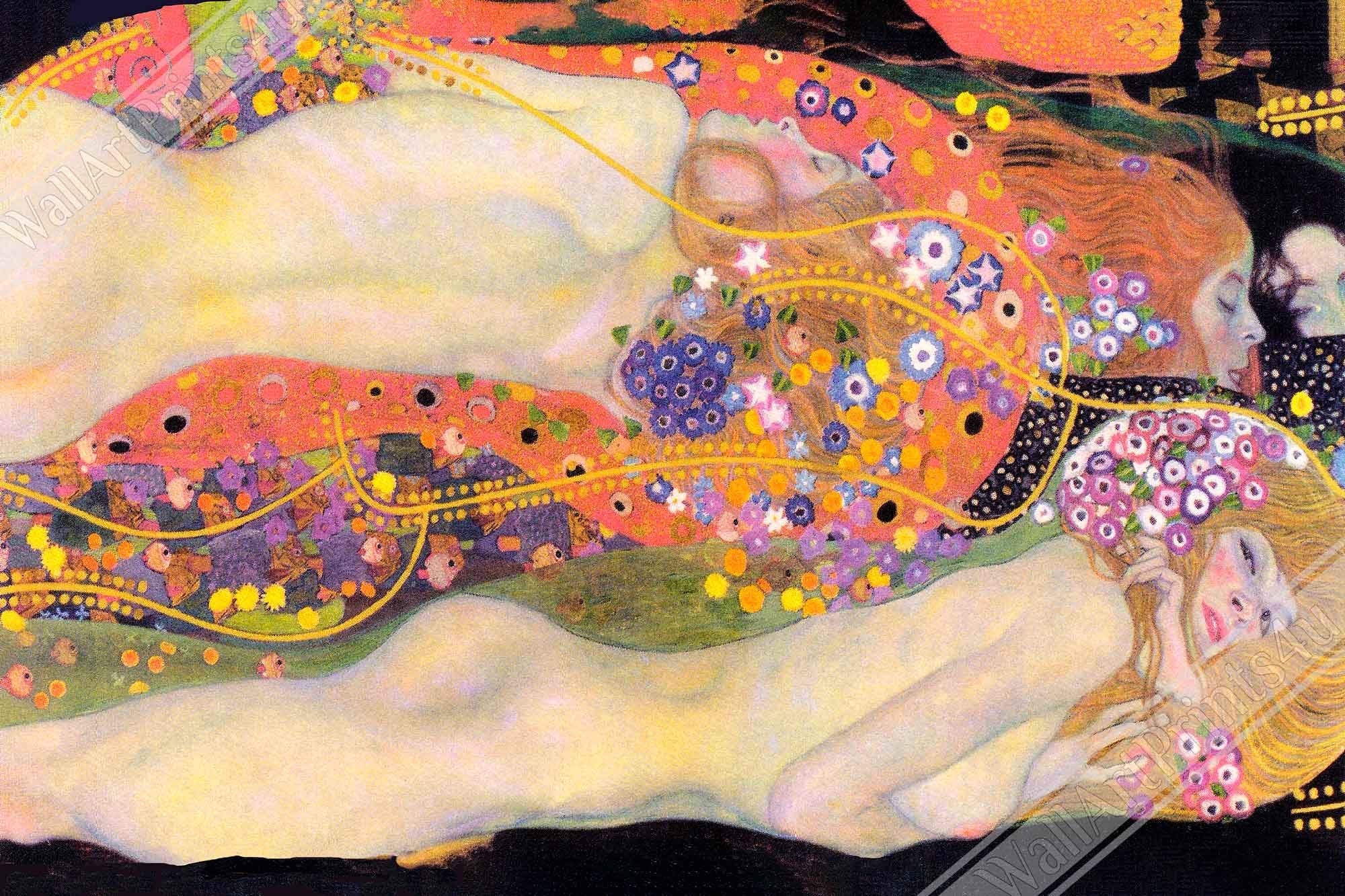 Water Serpents Poster, Gustav Klimt - Water Serpents Ii Print 1907 - WallArtPrints4U