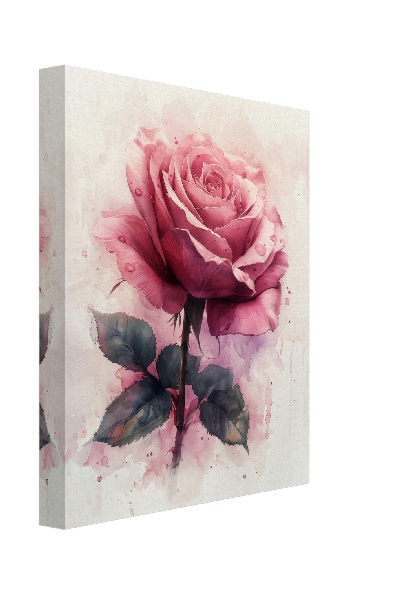 Watercolour Rose Canvas Print. - WallArtPrints4U