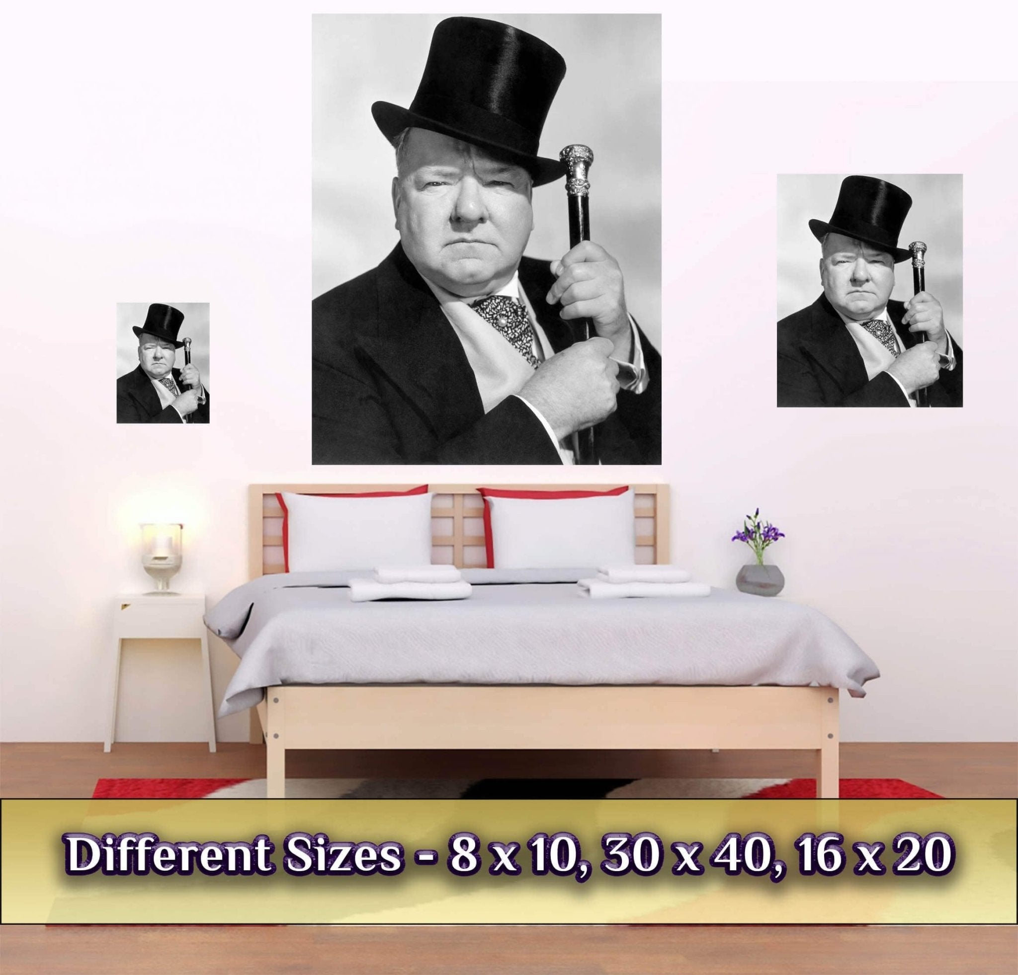 Wc Fields Poster, American Comedian , Juggler, Vintage Photo, Wc Fields Print, Silver Screen Star - WallArtPrints4U