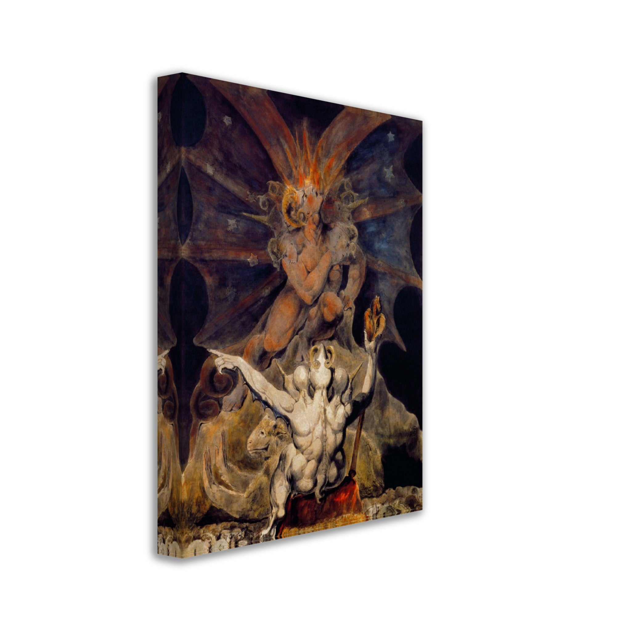 William Blake Canvas, The Number Of The Beast Is 666, End Of Times Canvas - WallArtPrints4U