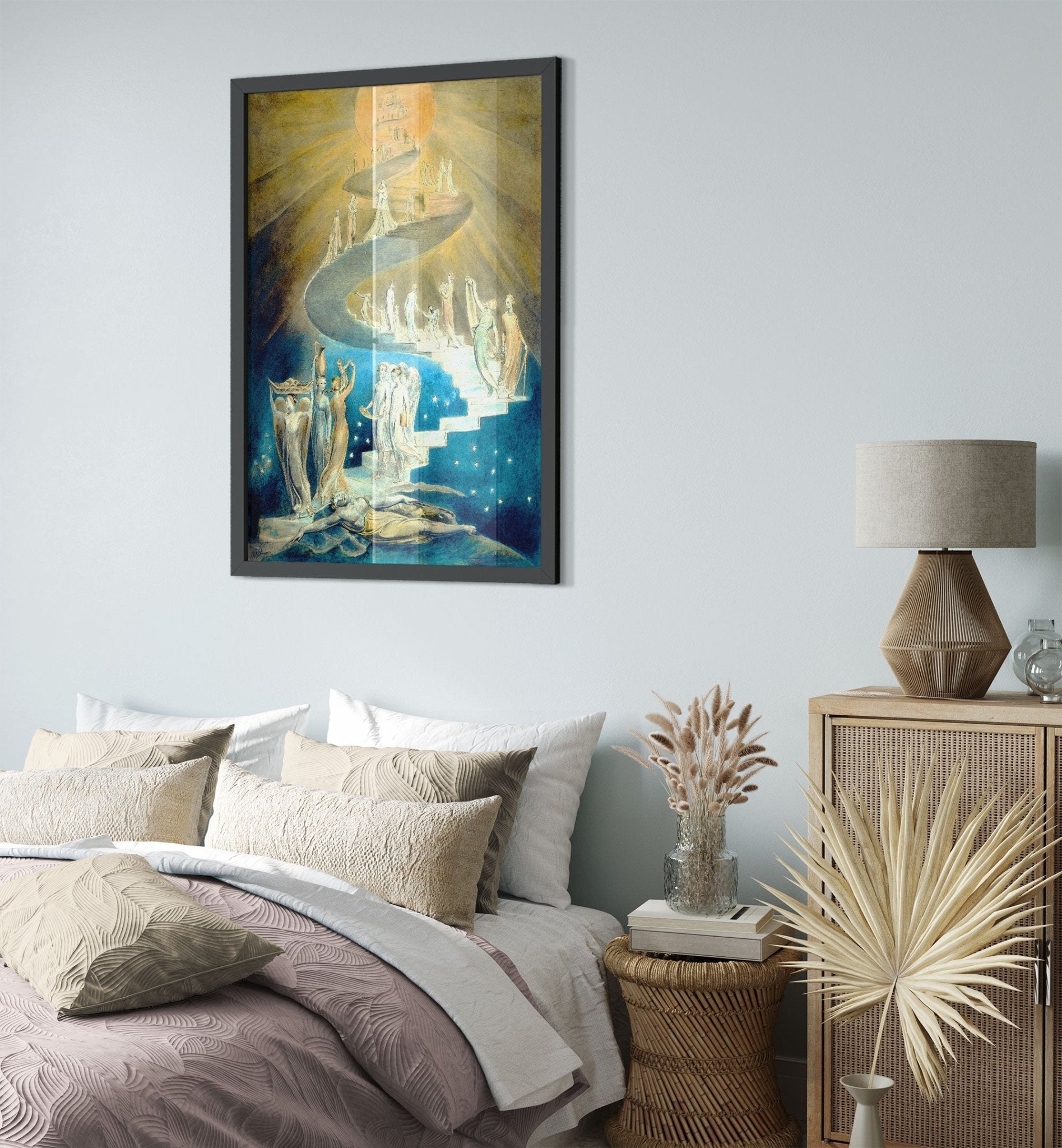William Blake Framed Print, Jacobs Ladder Framed - WallArtPrints4U