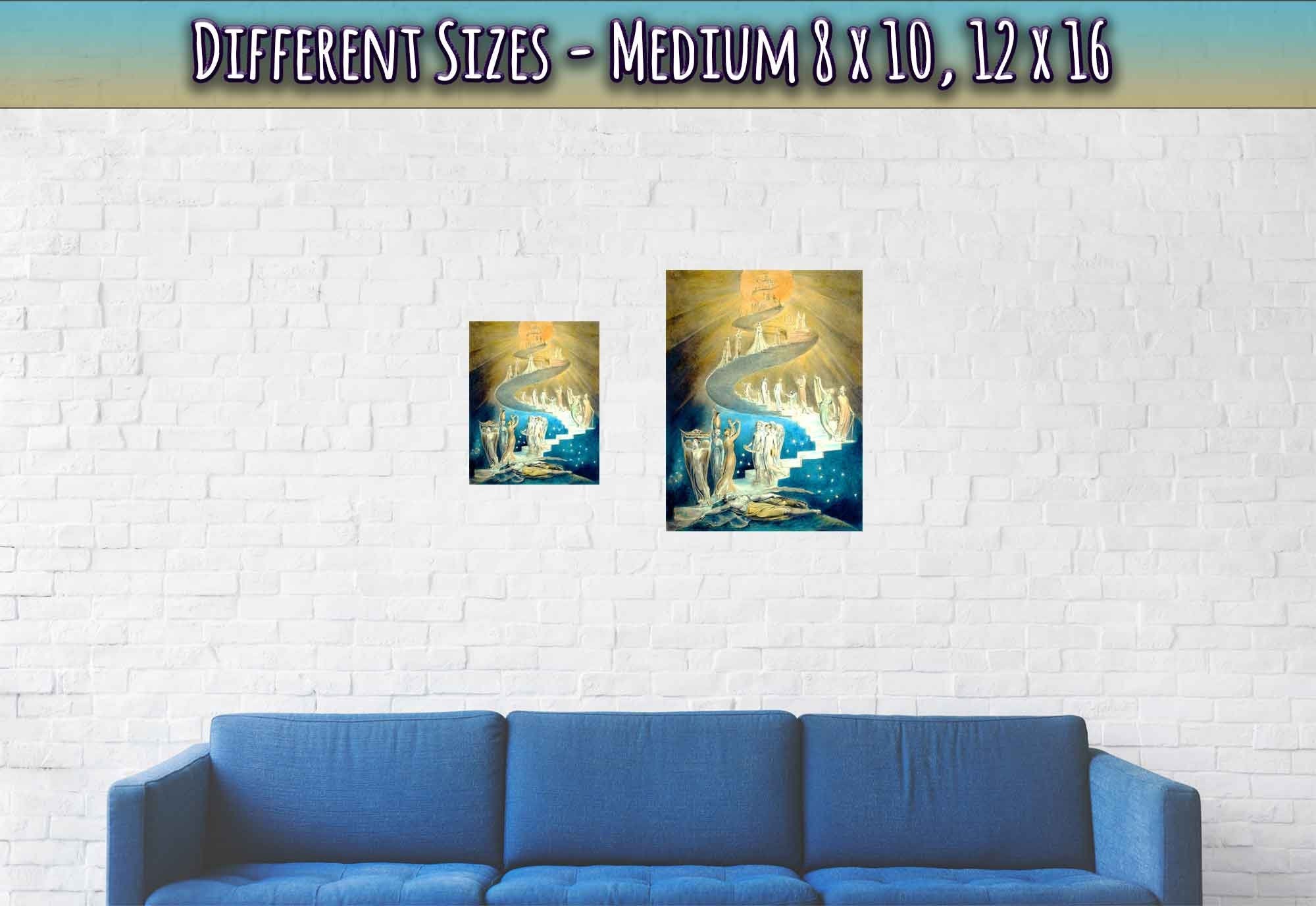 William Blake Poster, Jacobs Ladder Print - WallArtPrints4U