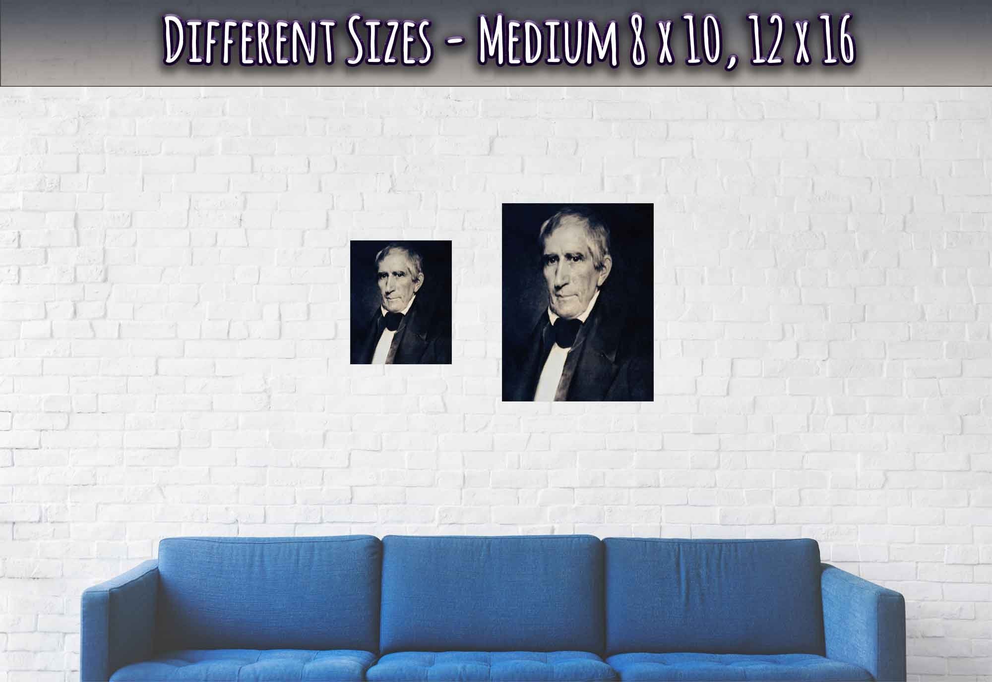 William Harrison Poster, 9th President Of Usa, Vintage Portrait - William Harrison Print - WallArtPrints4U