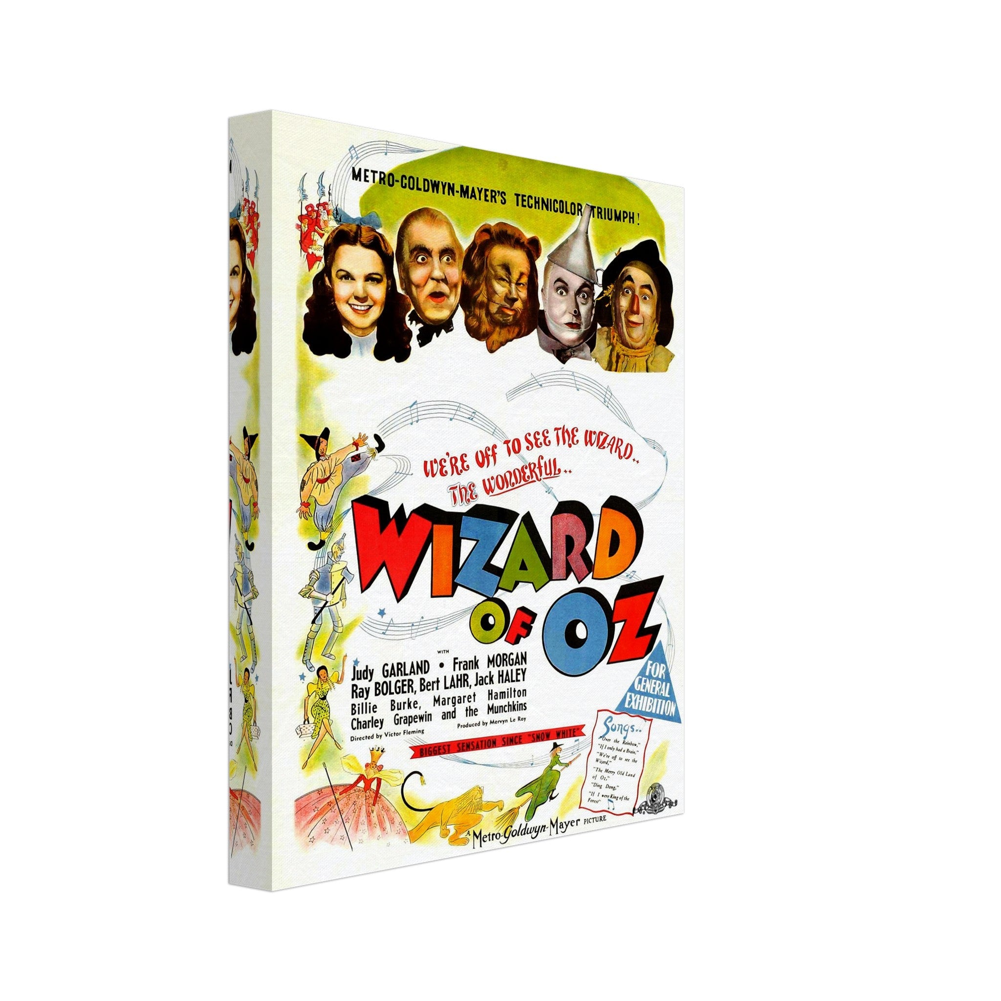 Wizard Of Oz Canvas, Vintage Movie Canvas 1939 Canvas Film Art - Judy Garland L. Frank Baum - WallArtPrints4U