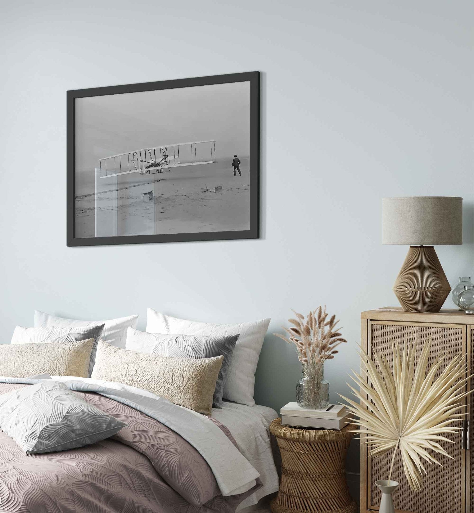 Wright Brothers First Flight Framed, Kitty Hawk, North Carolina, Vintage Photo Portrait - Wright Brothers Framed Print - WallArtPrints4U